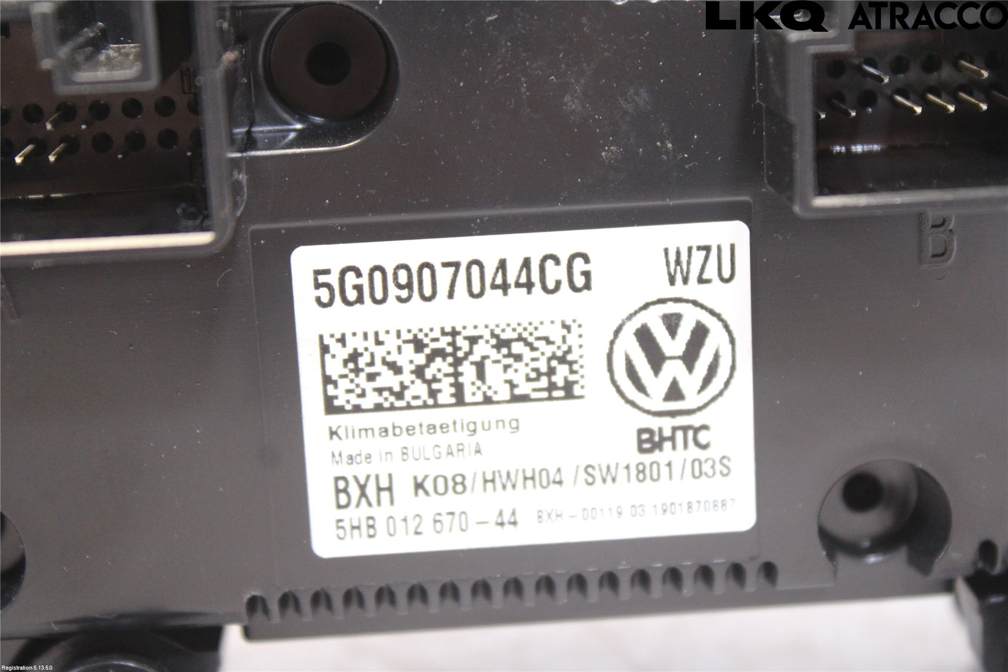 Volkswagen VW GOLF / E-GOLF VII 13-20 Varme Ac Betjening-Display