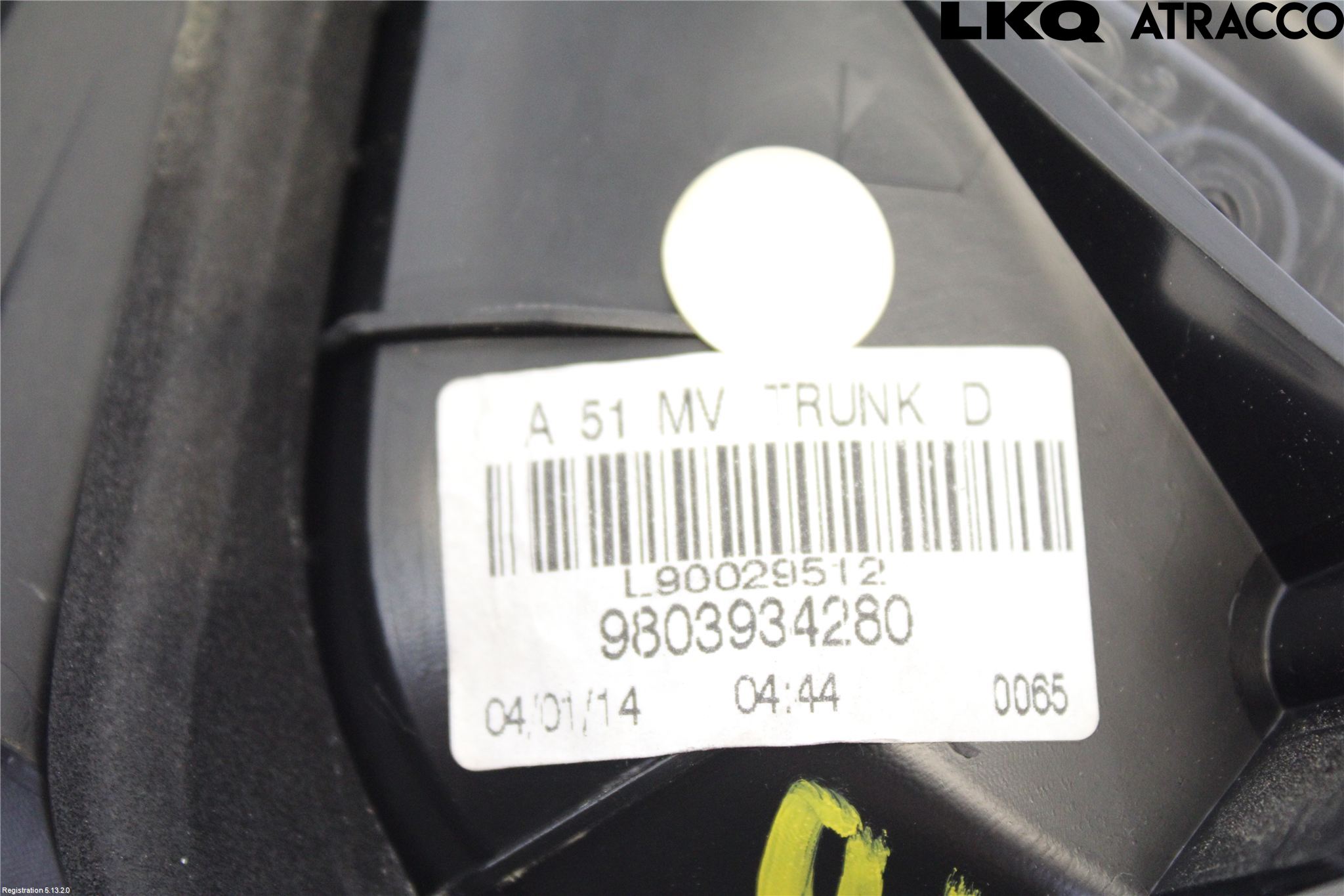 Citroen C3 10-17 Baklykt Høyre  På Luke(Indre)