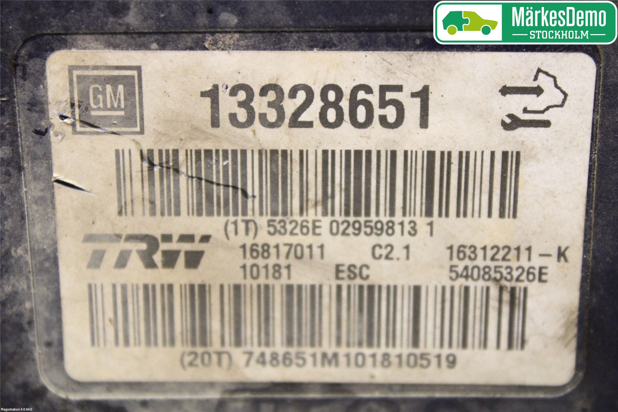 Opel INSIGNIA 09-16 Abs Hydraulikkaggregat