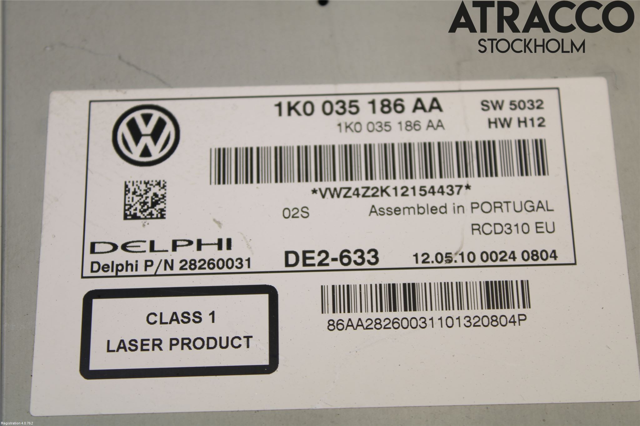 Volkswagen VW GOLF VI 09-13 Stereo Radio Med Cd