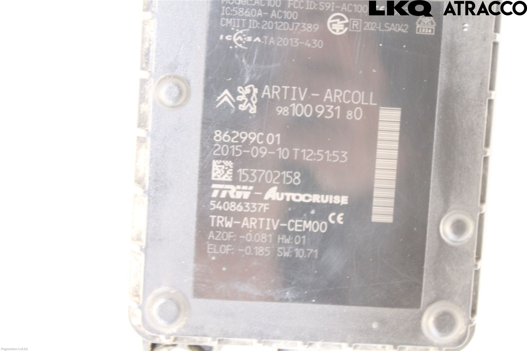 Peugeot 308 14-21 Sensor Fartsbegrensning