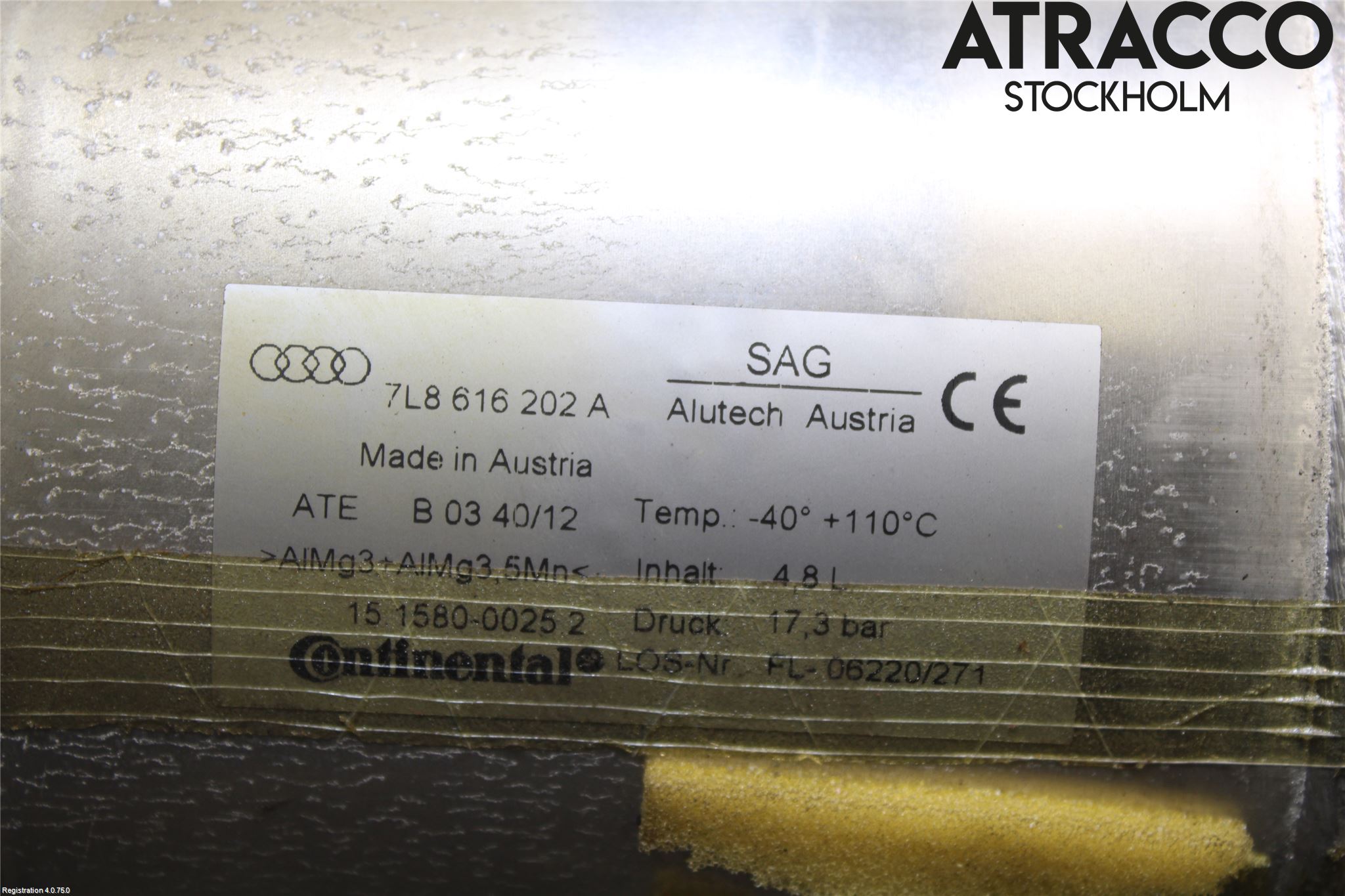 Audi Q7/SQ7 Nivå/Lufrfrändring Trycktank