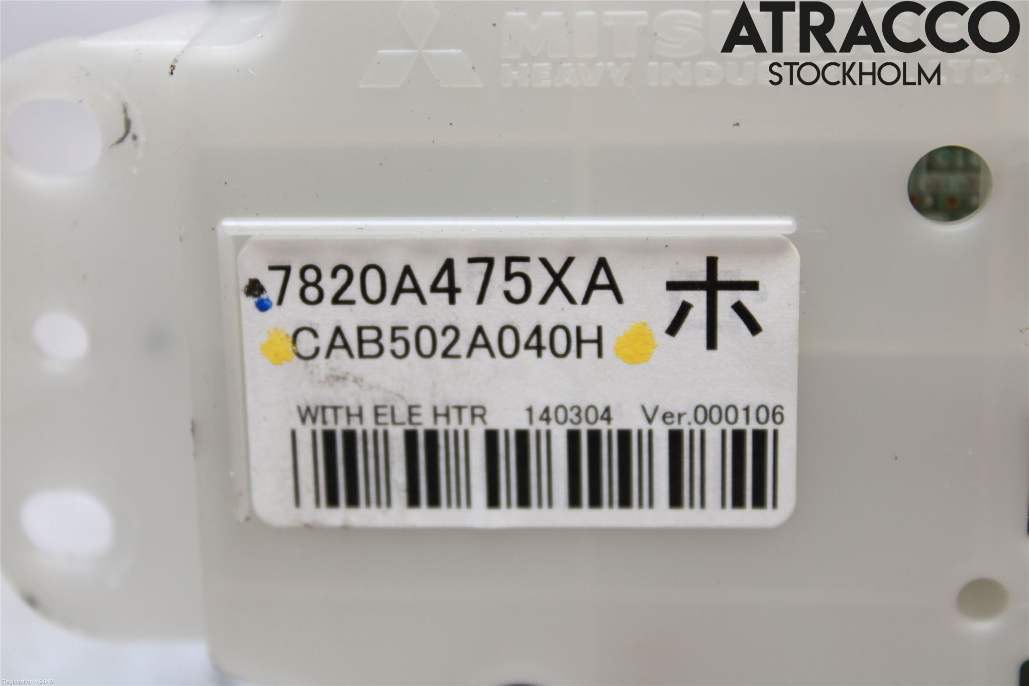 Mitsubishi OUTLANDER 13-21 Varme Ac Betjening-Display