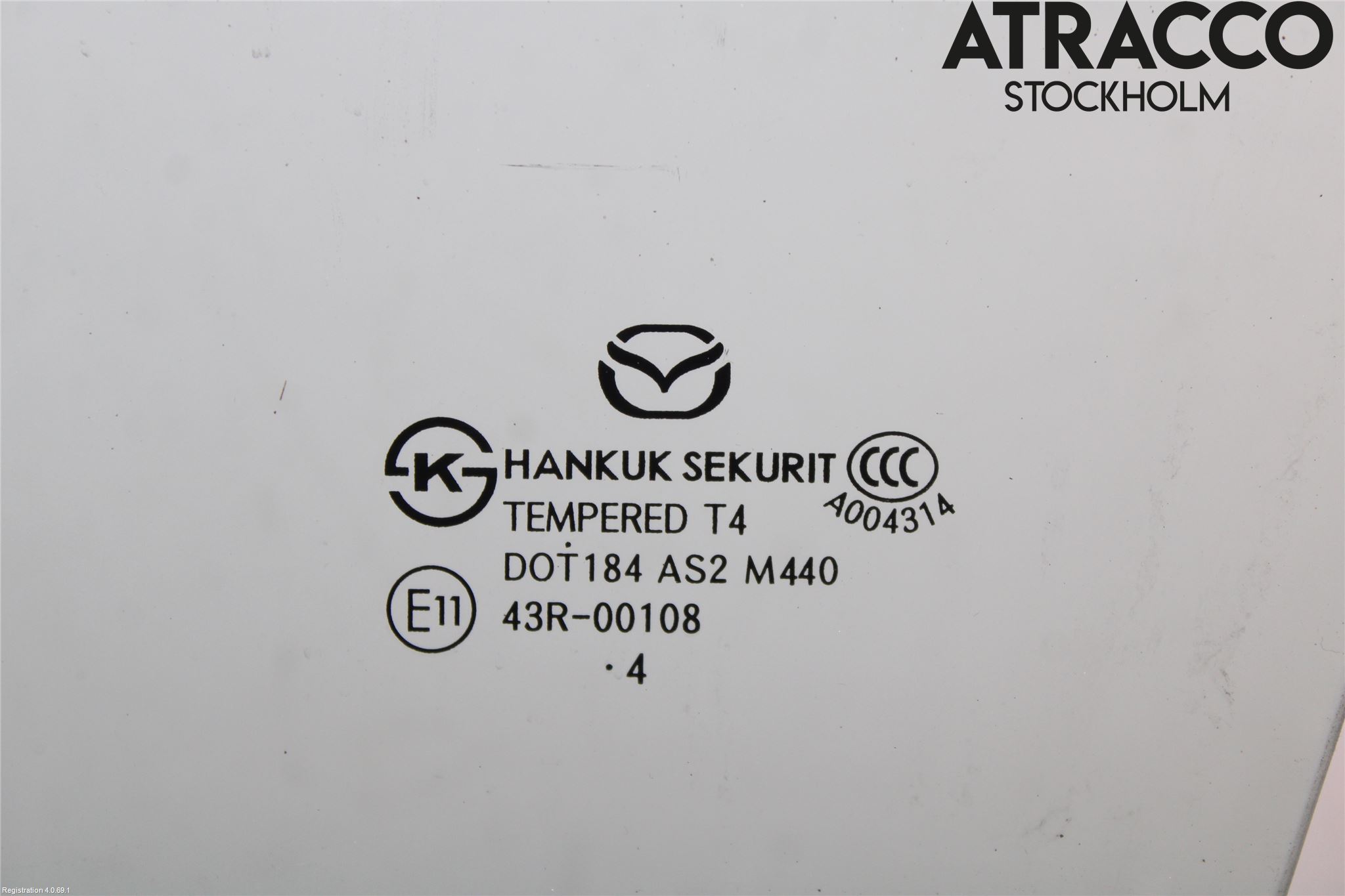 Mazda 3 III 14-19 Dørrute Foran Venstre 4 Dørs