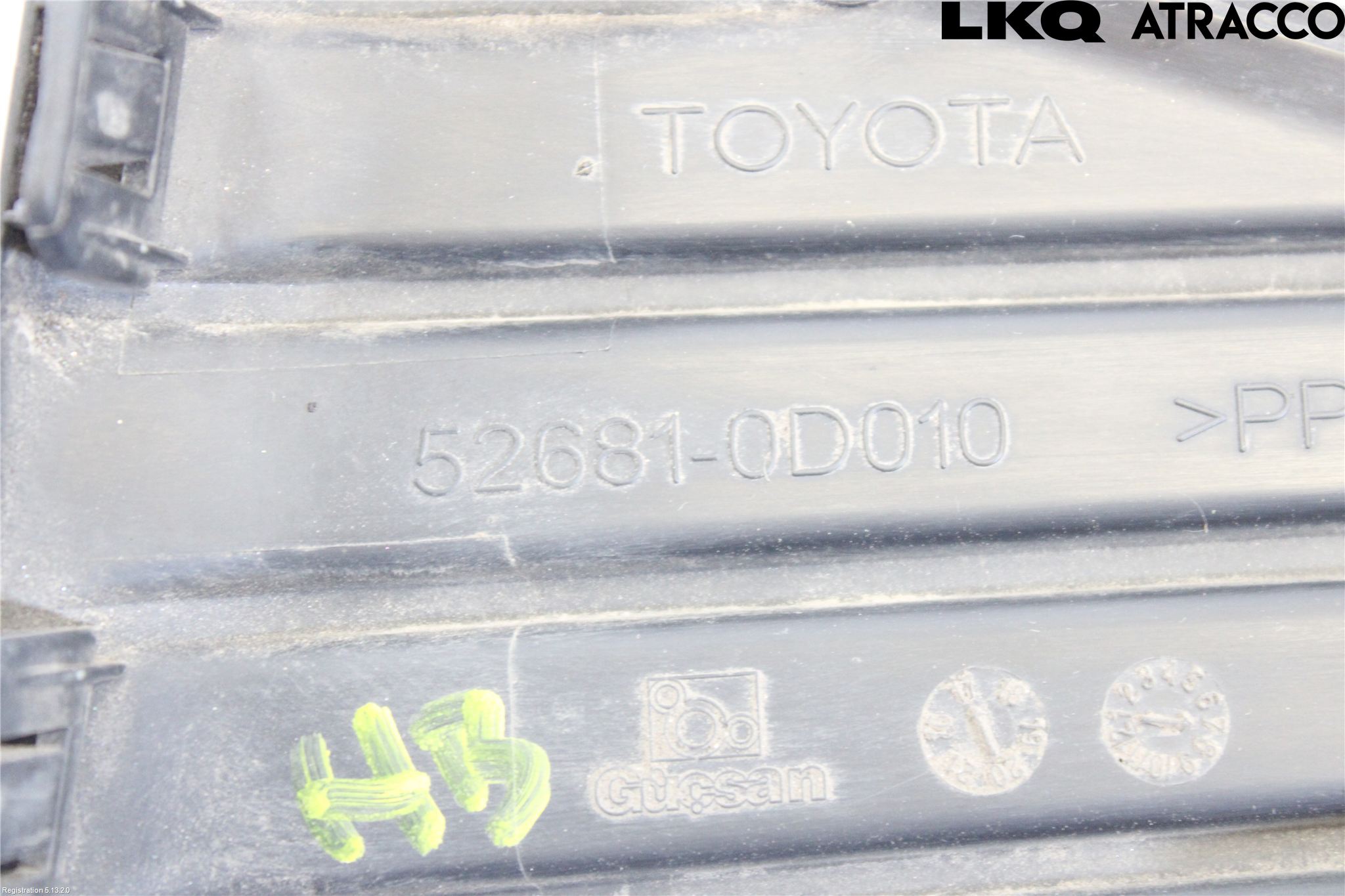 Toyota YARIS XP130 15-20 Støtfanger Bak Hjørne Høyre