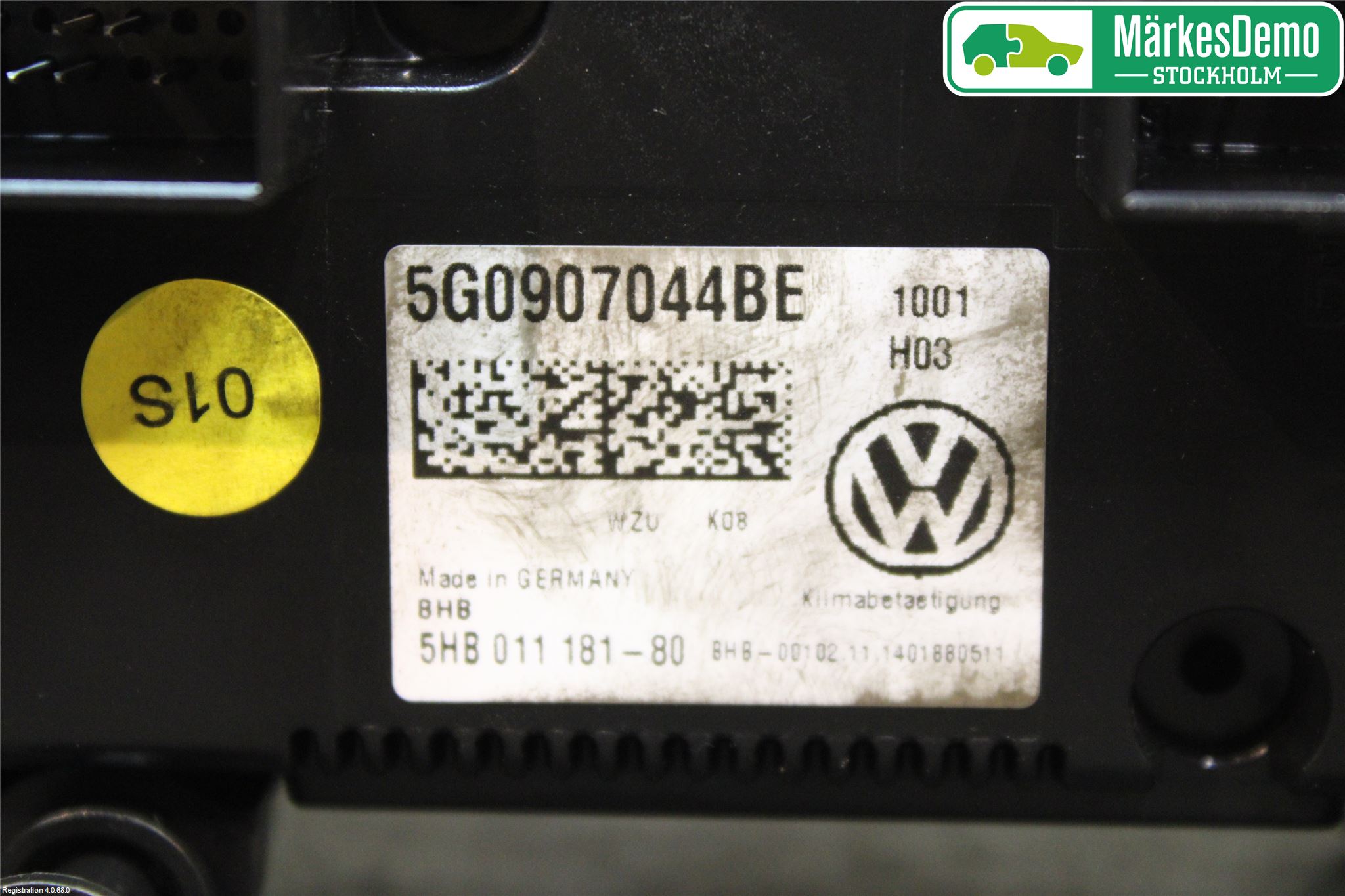 Volkswagen VW GOLF / E-GOLF VII 13-20 Varme Ac Betjening-Display