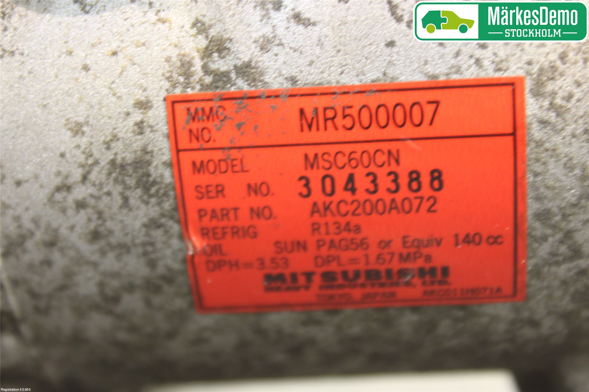 Mitsubishi CARISMA 00-04 Varme Ac Kompressor
