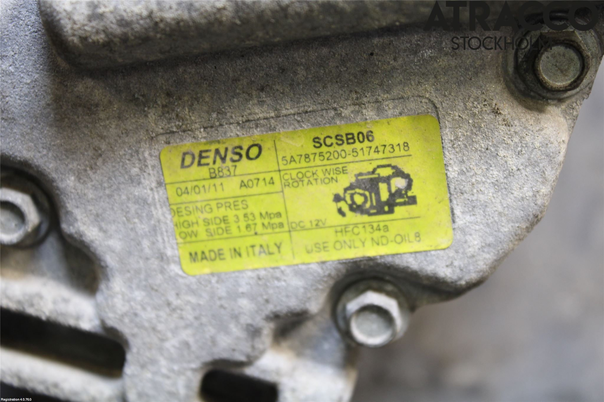 Ford KA 09-16 Varme Ac Kompressor