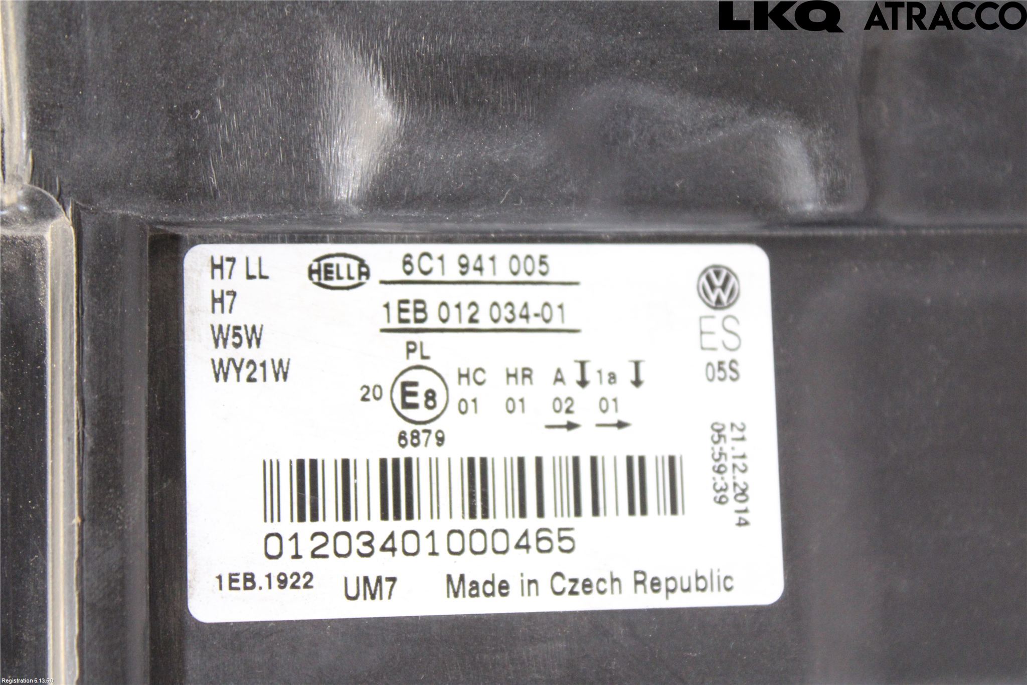 Volkswagen VW POLO 10-17 Frontlykt Venstre