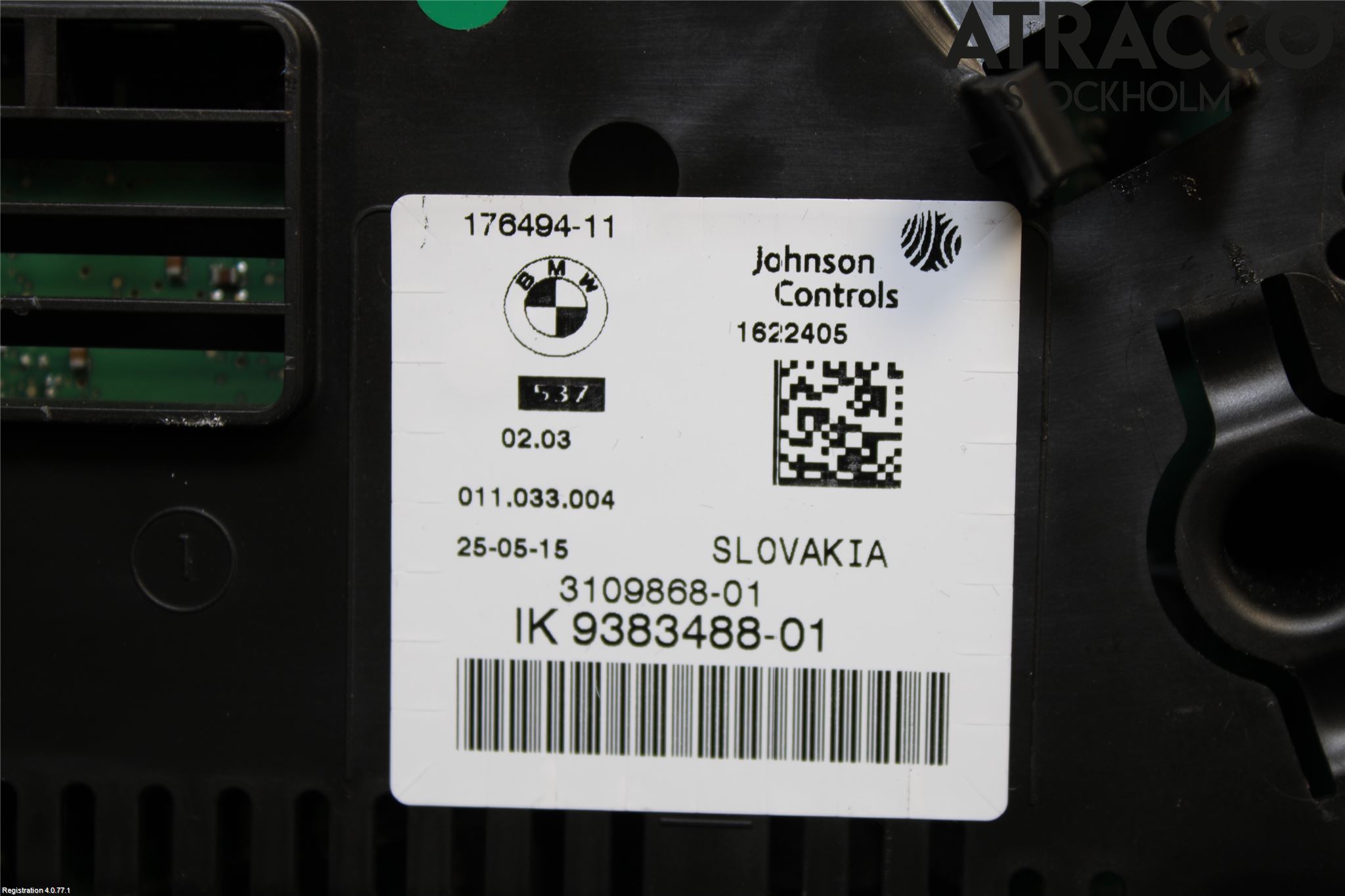 BMW 5 F10/F11/F18 09-17 Instr Kombinert