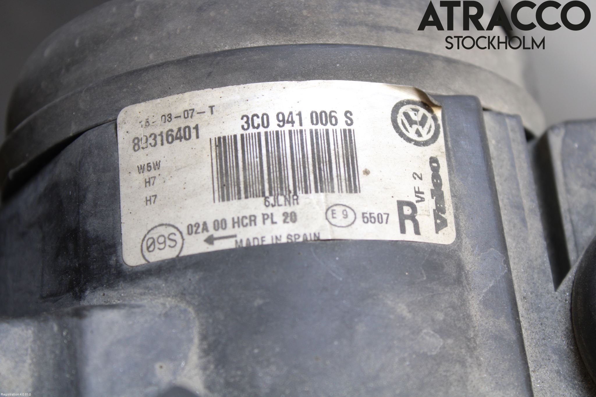 Volkswagen VW PASSAT 05-11 Frontlykt Høyre