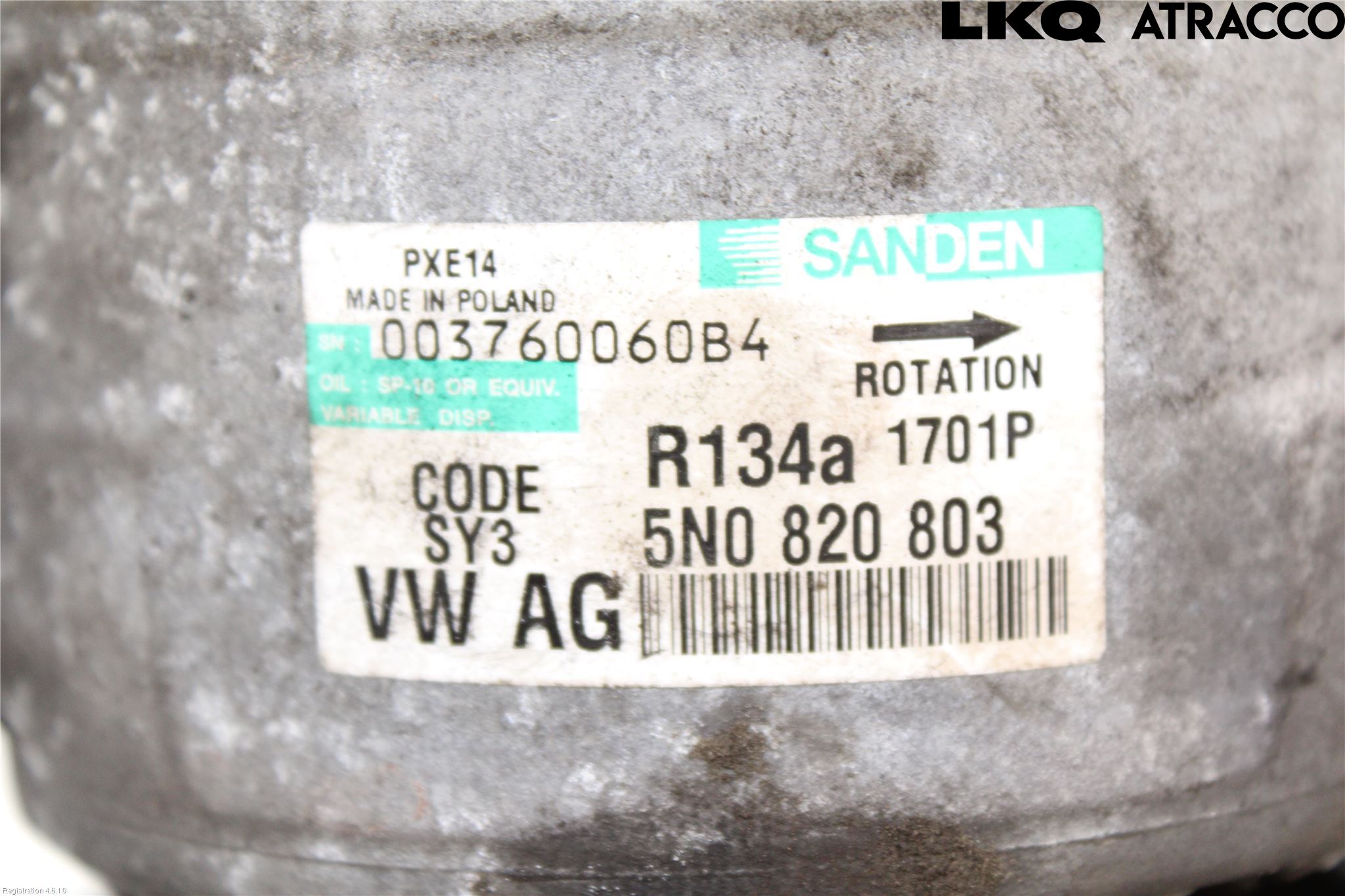 Audi A3/S3 05-13 Varme Ac Kompressor