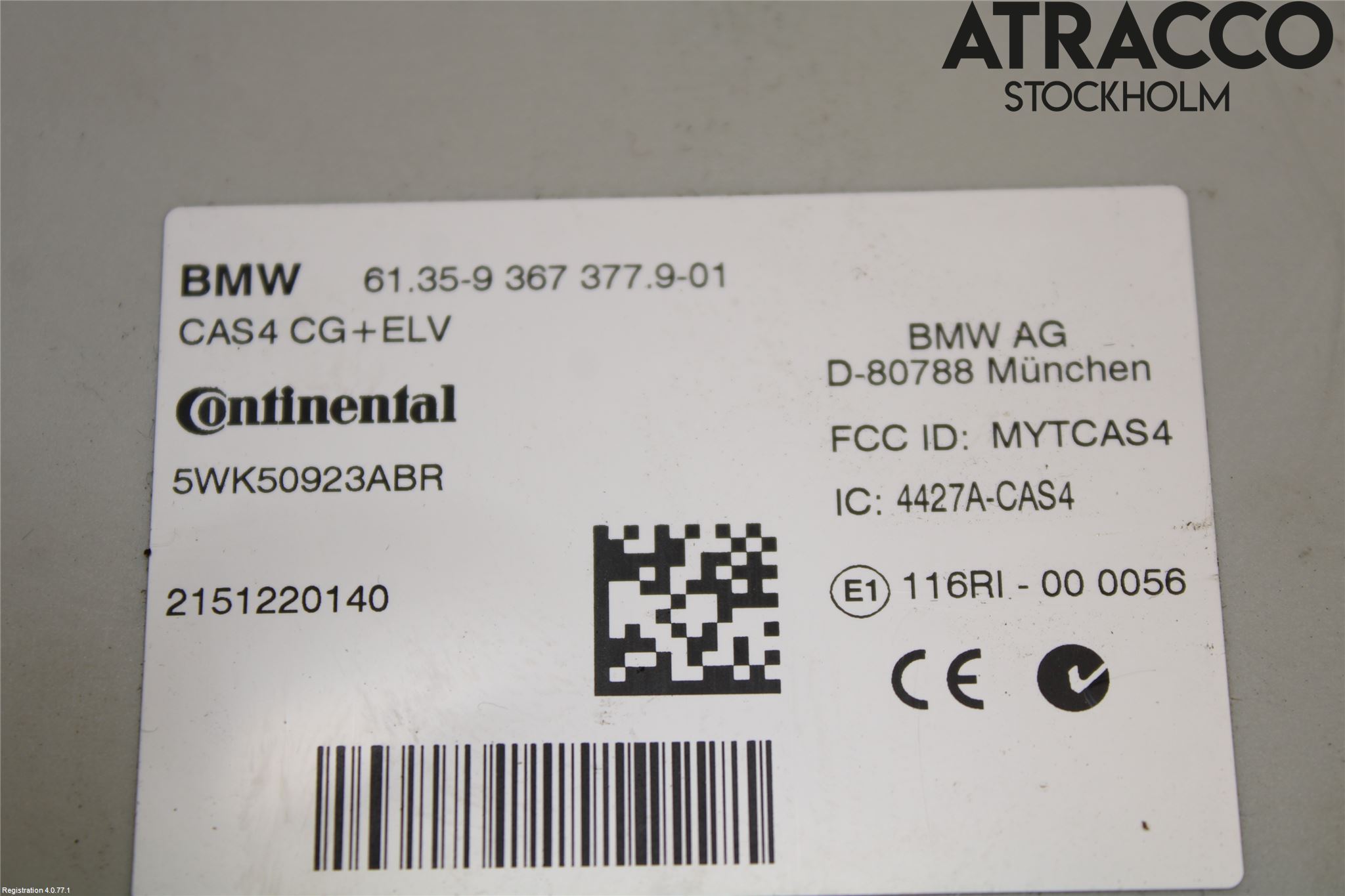 BMW 5 F10/F11/F18 09-17 Styreenhet Øvrig