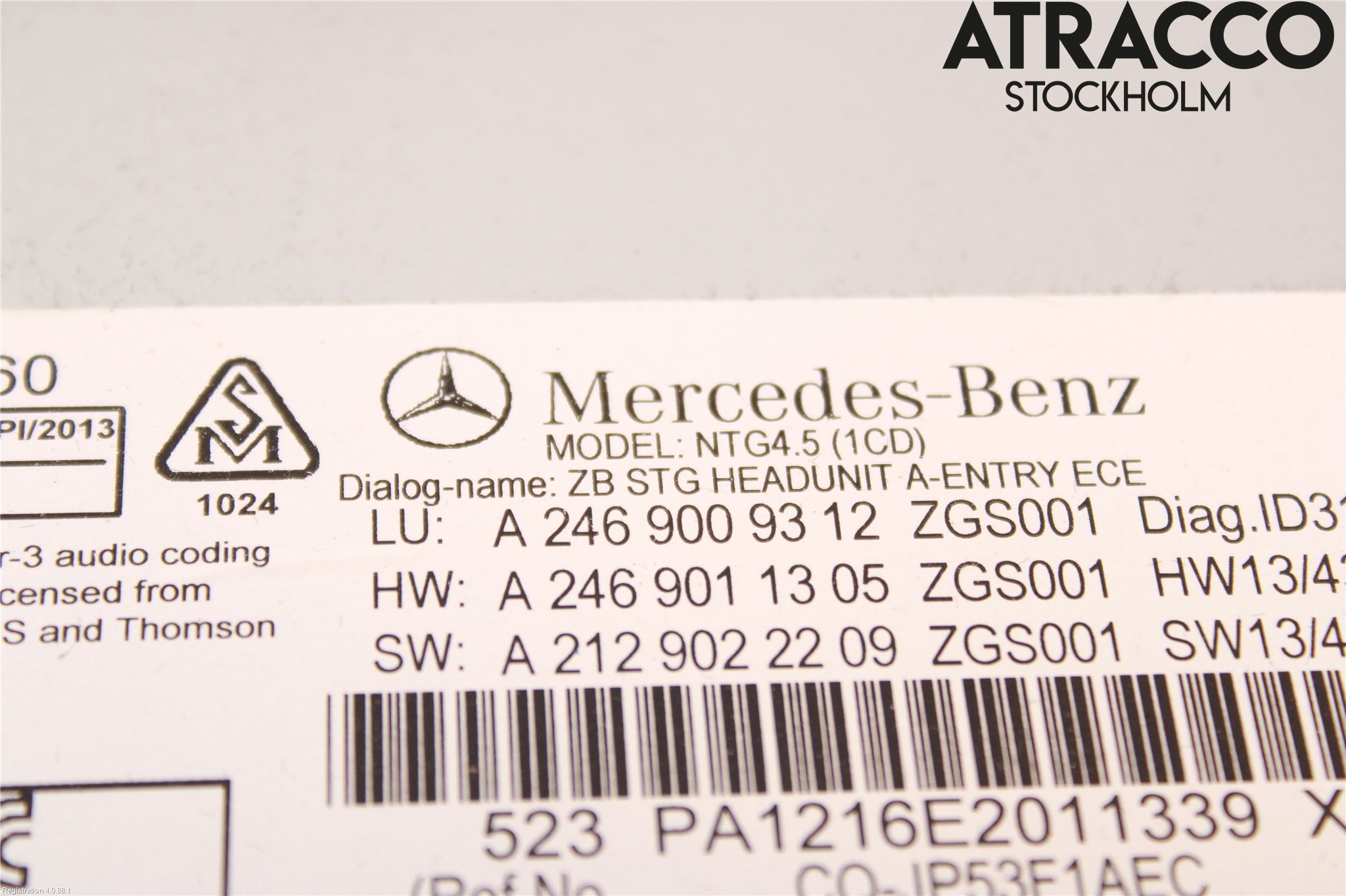 Mercedes-Benz MB CLA-KLASS (C117/X117) 13-19 Stereo Radio Med Cd