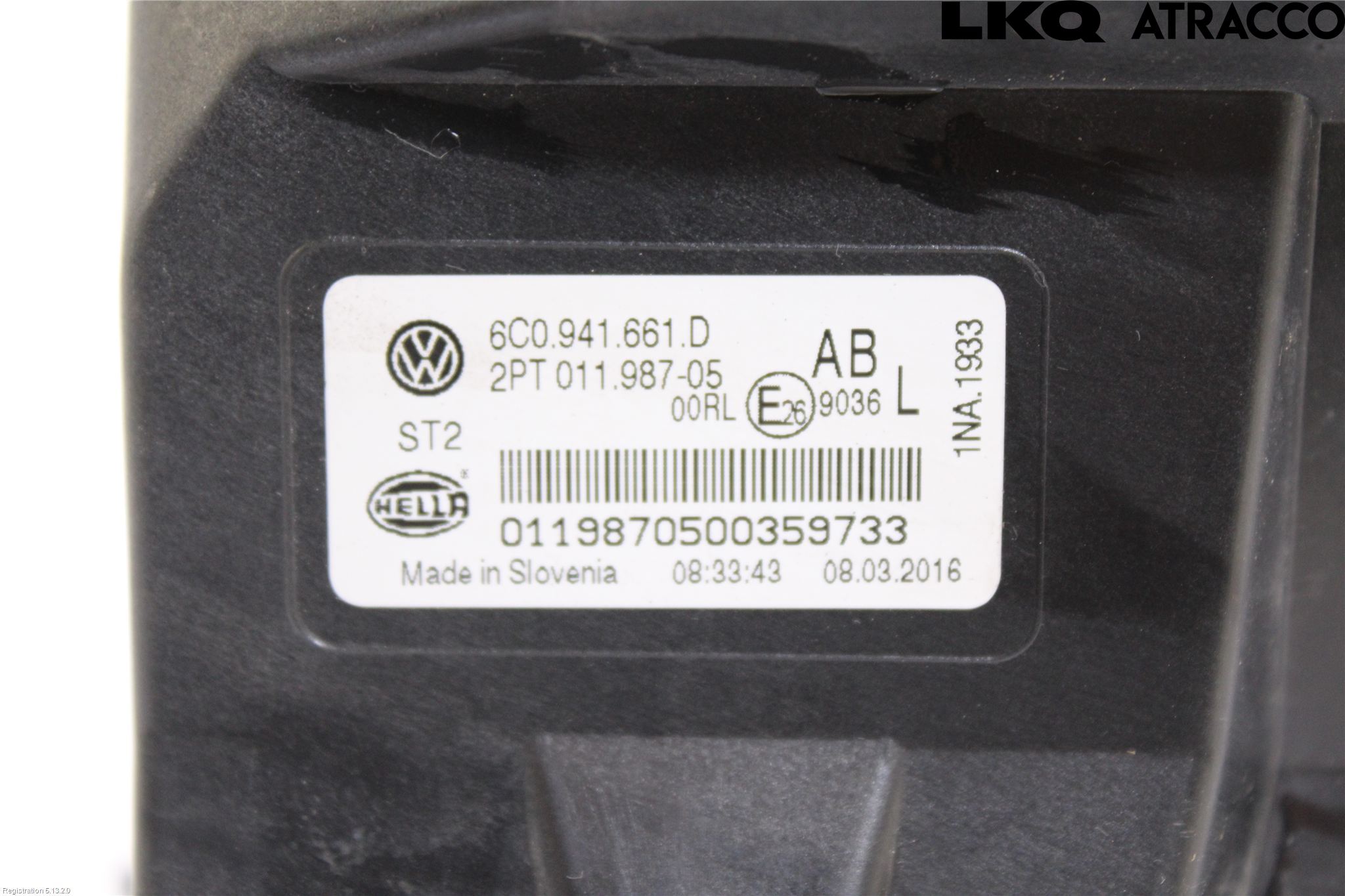 Volkswagen VW POLO 10-17 Frontlykt-Kurve-Tåkelys
