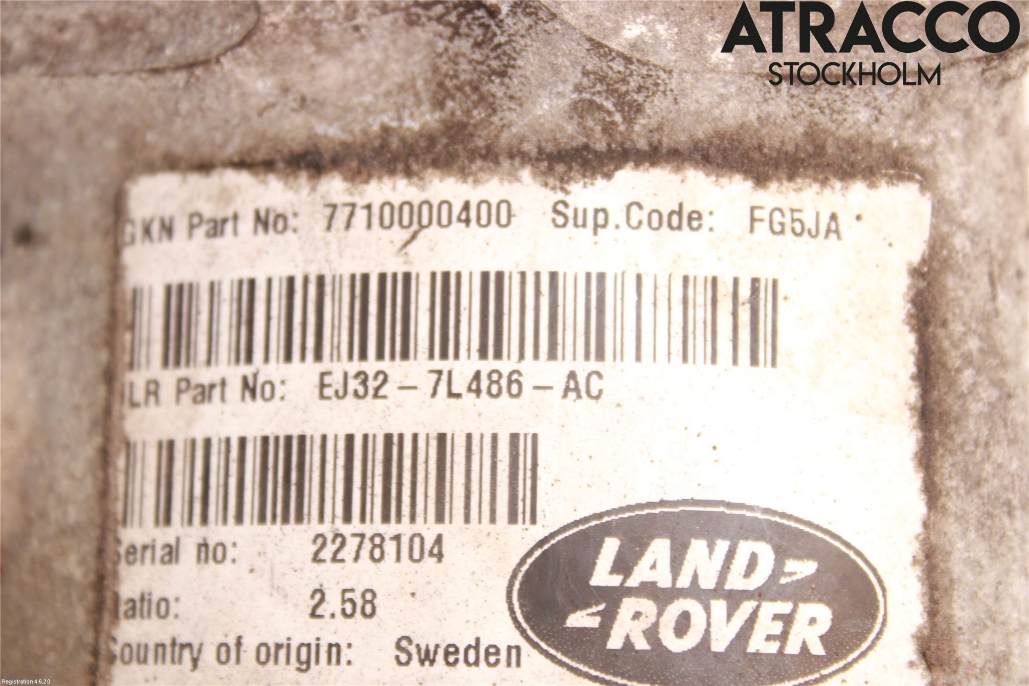 Landrover LAND ROVER RANGE ROVER EVOQUE (L538) 11-18 Kardang Foran