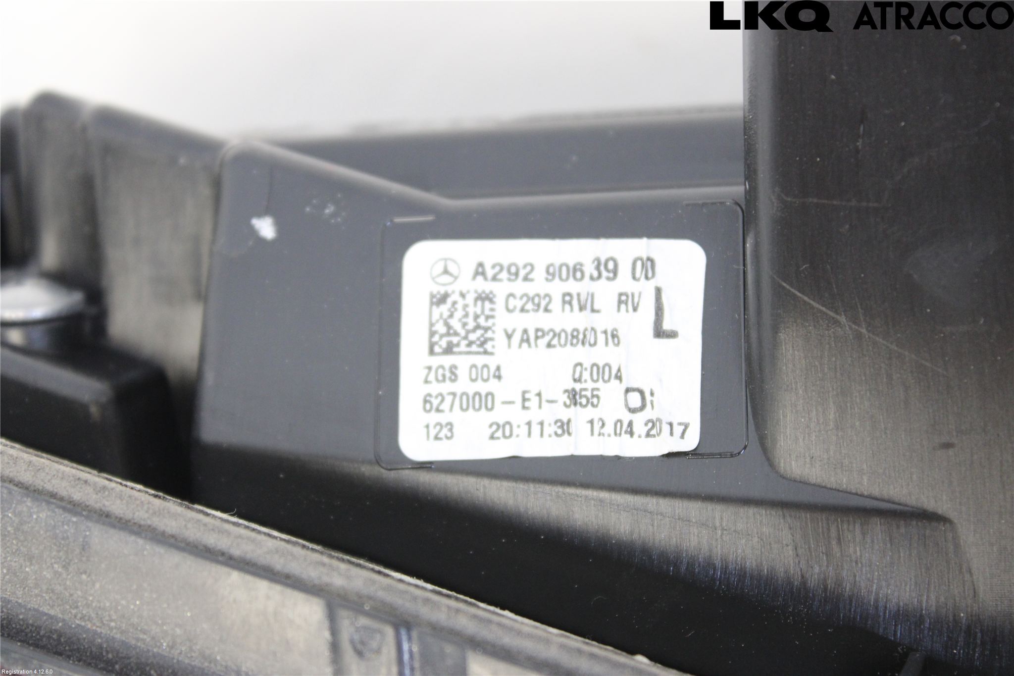 Mercedes-Benz MB GLE COUPÉ (C292) 15-19 Baklykt Venstre  På Luke(Indre