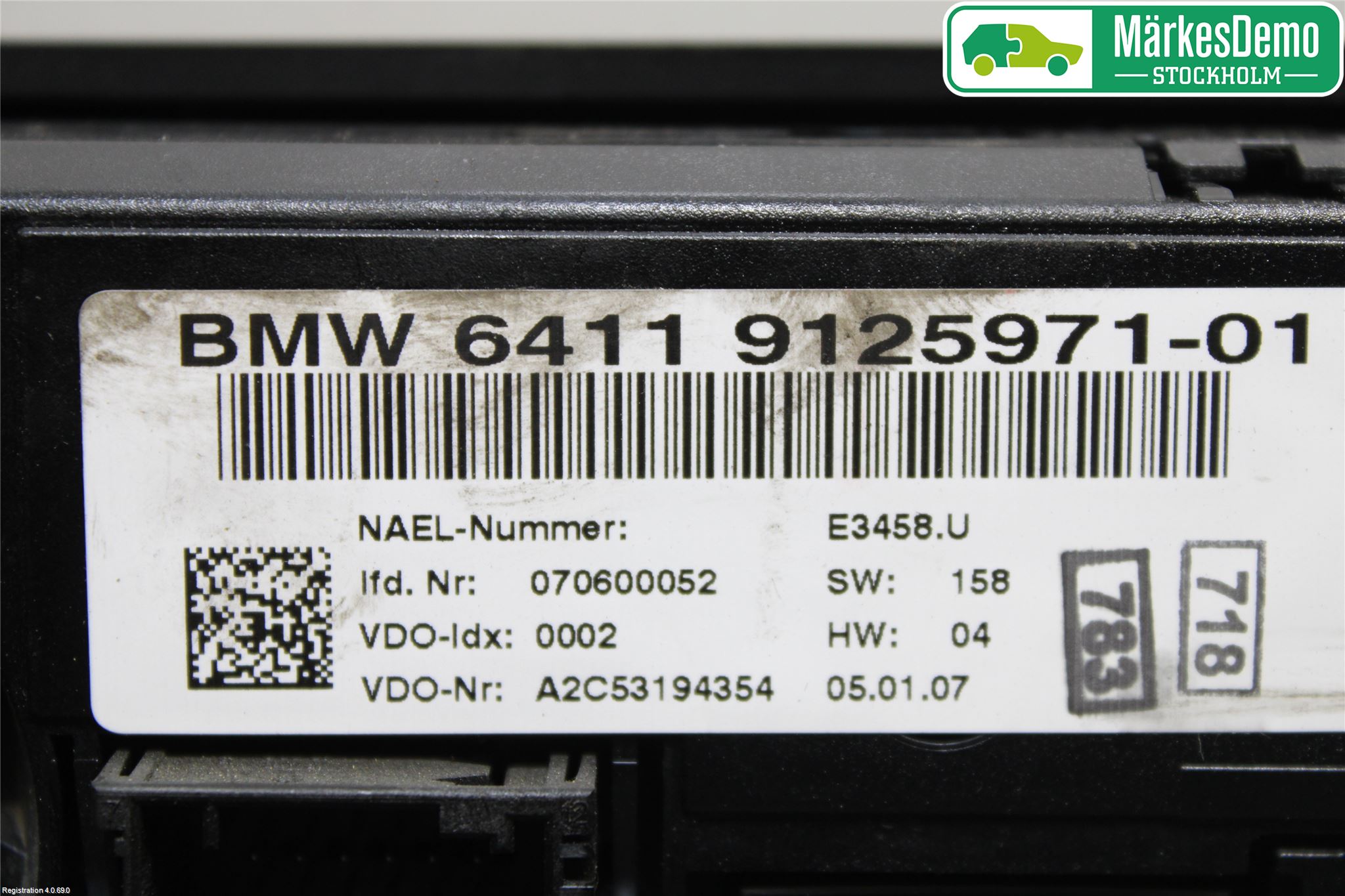 BMW 3 E92/93 Coupé/Cab 05-14 Varme Ac Betjening-Display