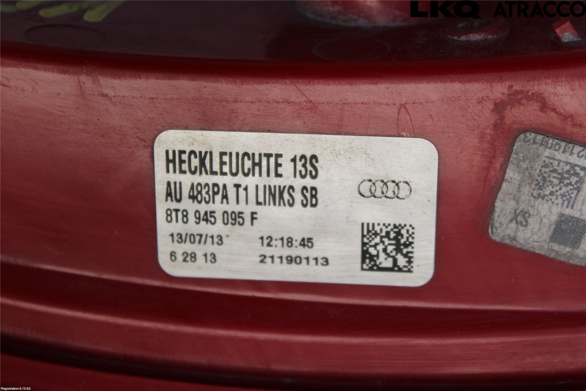 Audi A5 07-16 Baklykt Venstre
