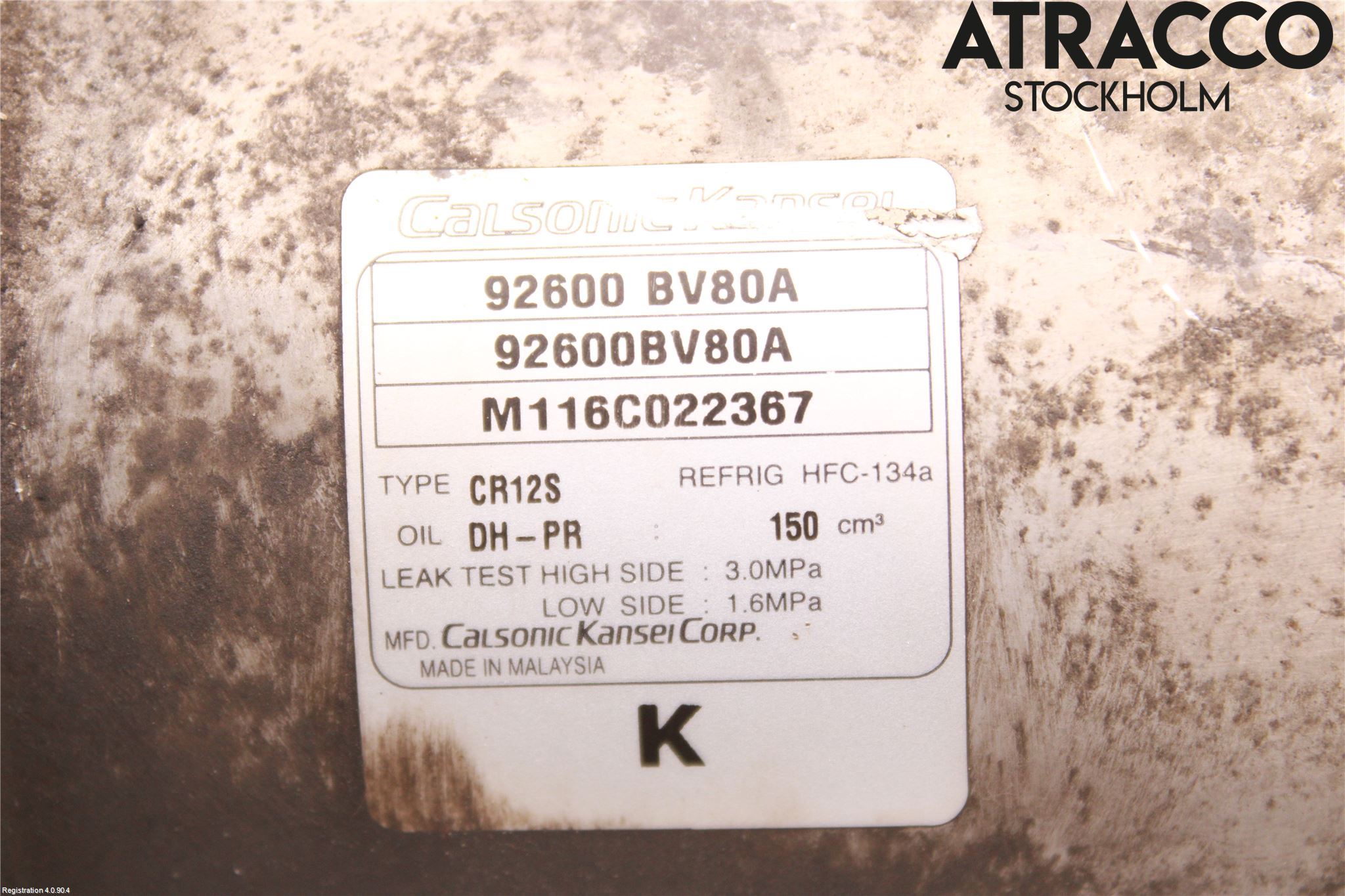 Nissan JUKE 14-19 Varme Ac Kompressor