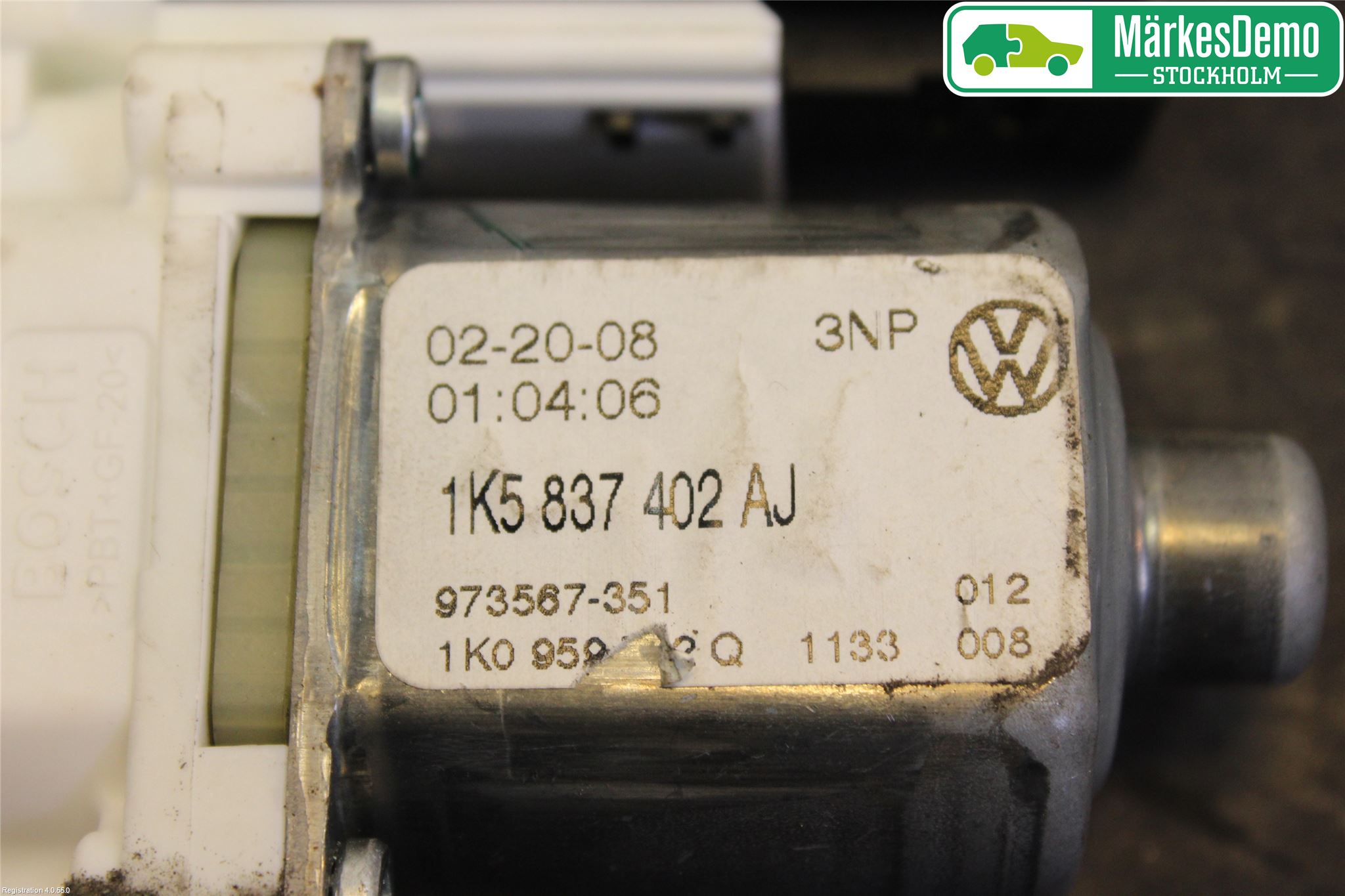 Volkswagen VW GOLF V 04-09 Vindusheismotor