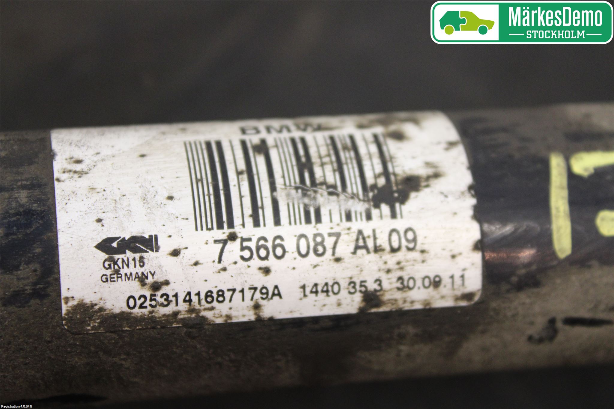 BMW 6 F12/F13 10-18 Drivaksel Bak Kompl Venstre