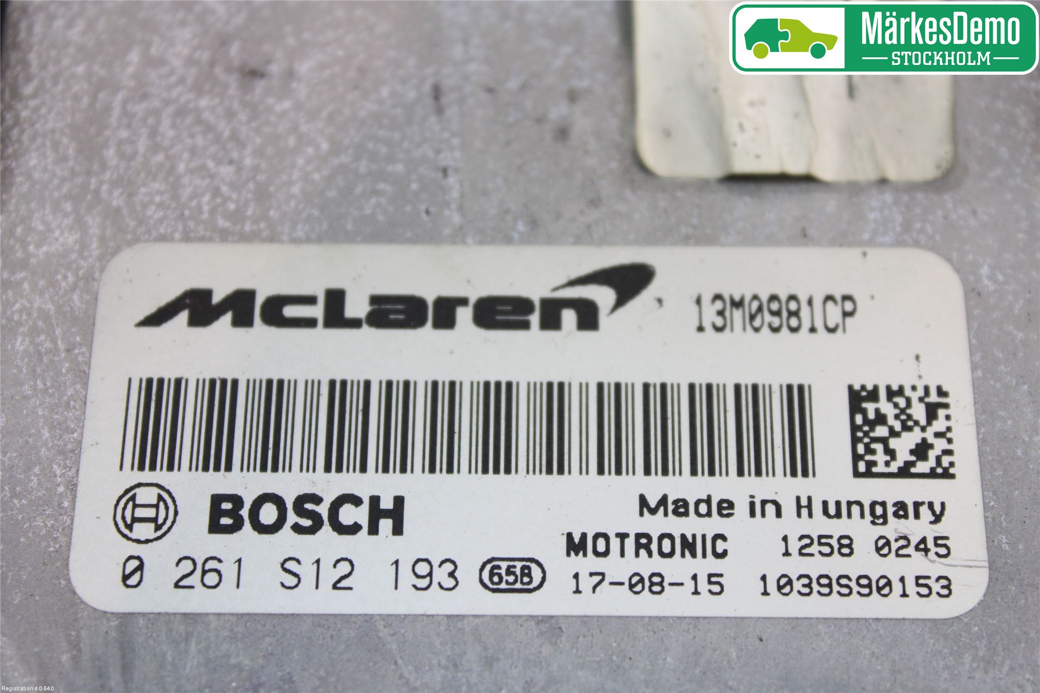 McLAREN Styreenhet Innsprøytning