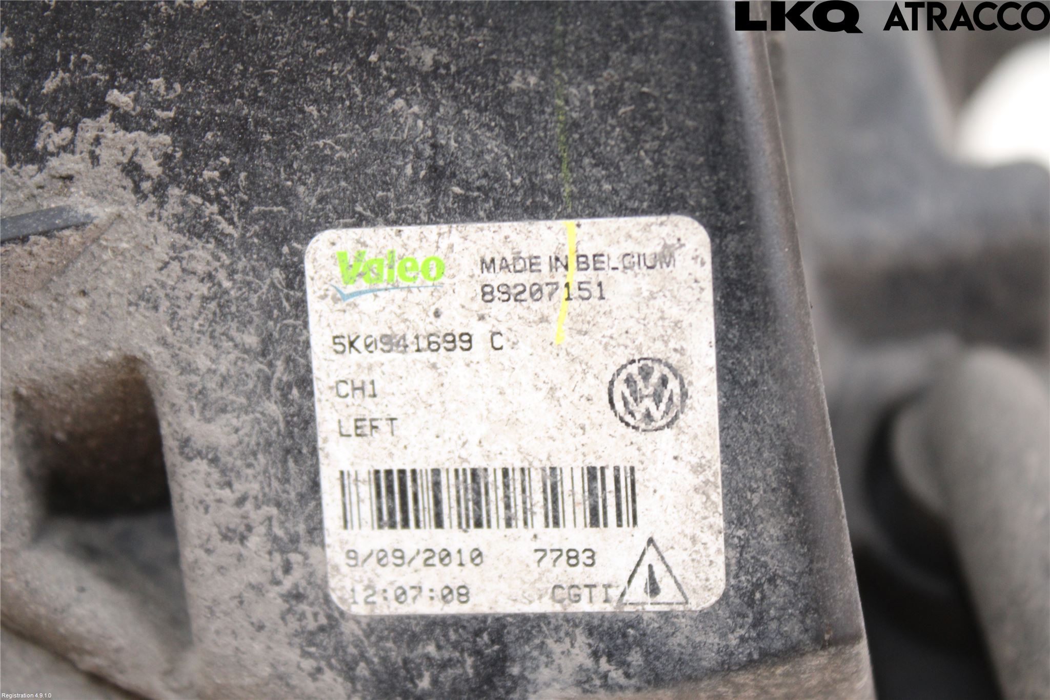 Volkswagen VW GOLF VI 09-13 Frontlykt-Kurve-Tåkelys