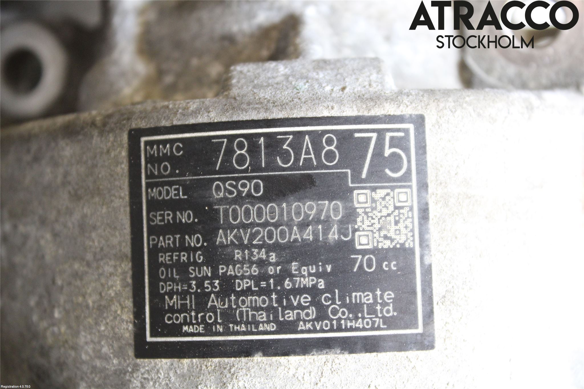 Mitsubishi OUTLANDER 13-21 Varme Ac Kompressor