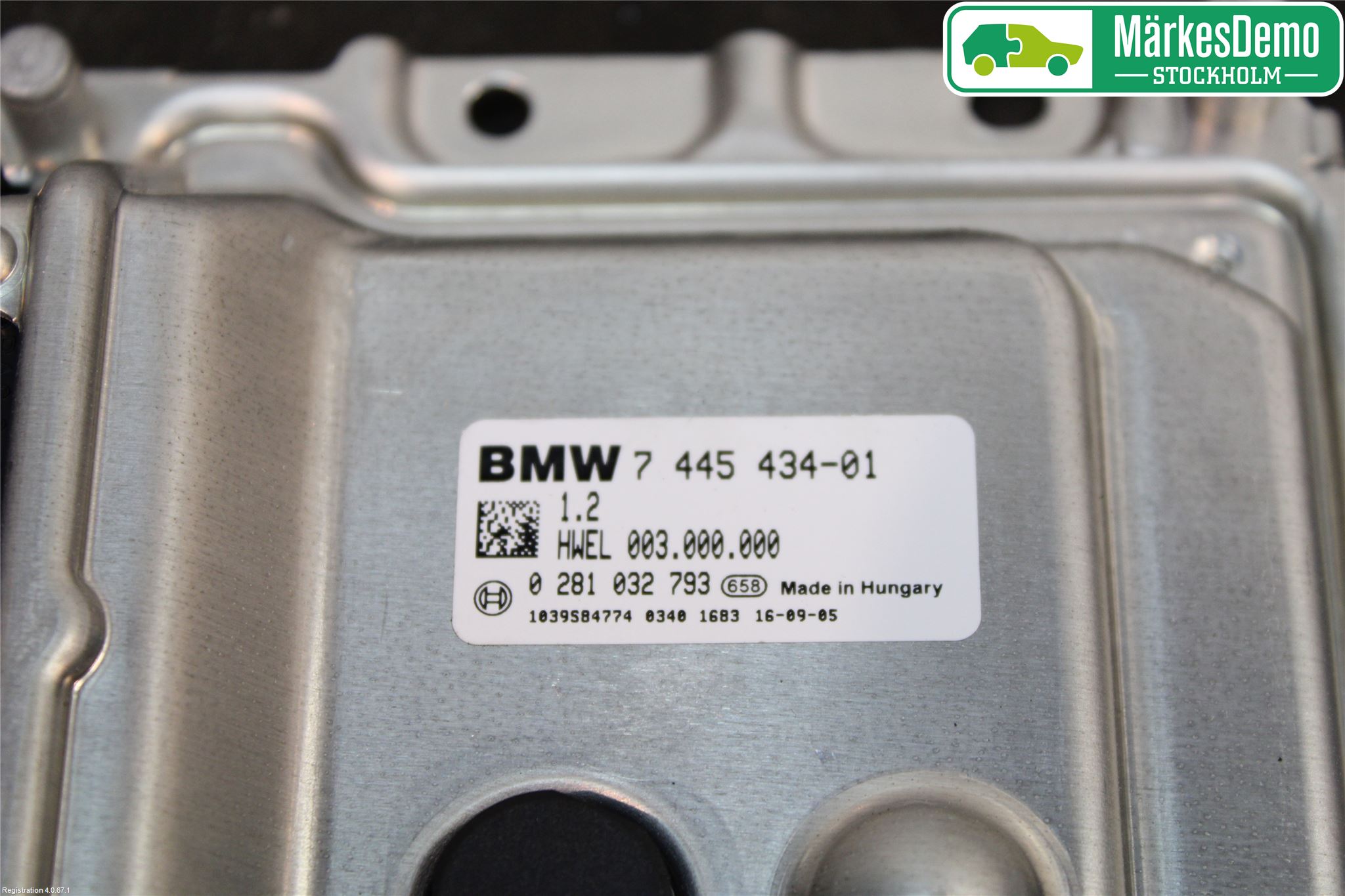 BMW 5 F10/F11/F18 09-17 Styreenhet Eksosrensing