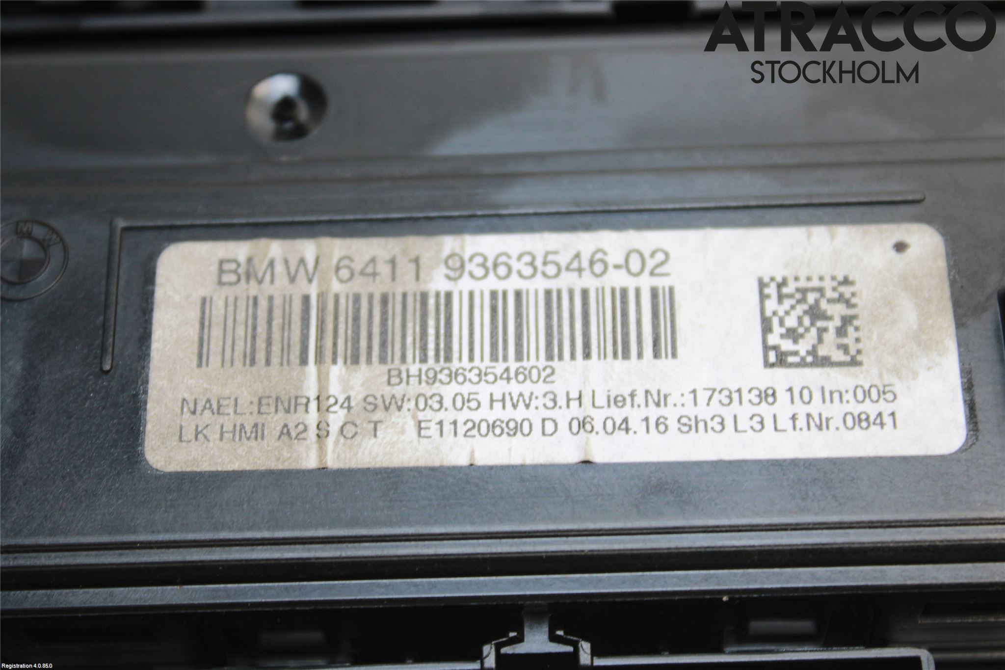 BMW 1 F20/F21 11-19 Varme Ac Betjening-Display