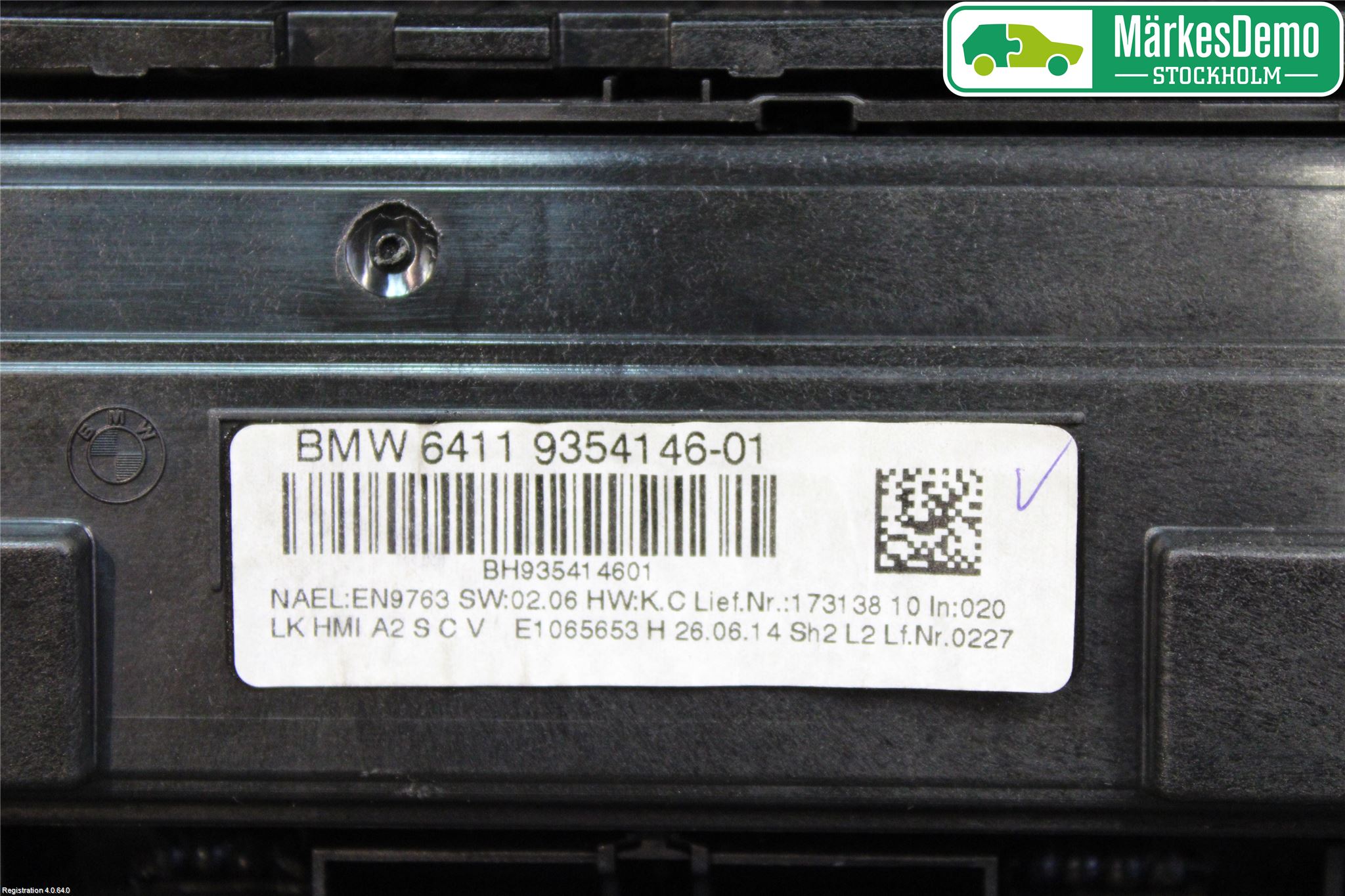 BMW 4 F32/F33/F82/F83 13-20 Varme Ac Betjening-Display