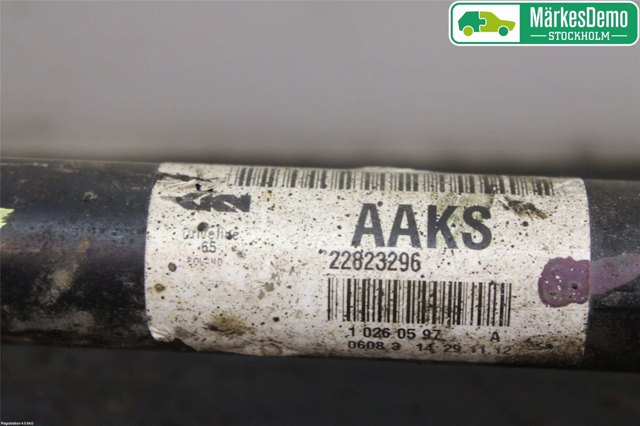 Opel INSIGNIA 09-16 Drivaksel Bak Kompl Venstre
