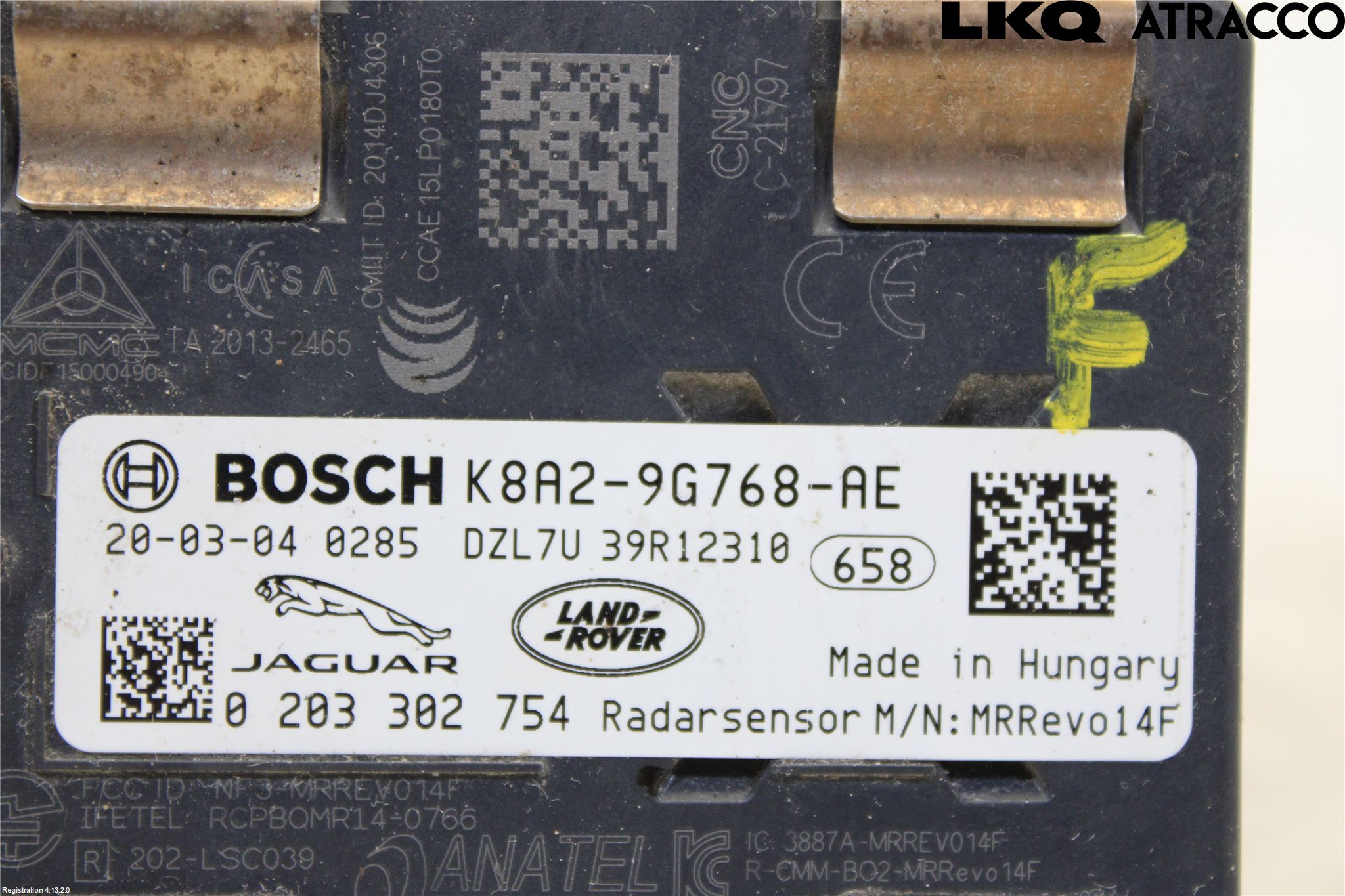 Landrover RANGE ROVER VELAR (L560) 17- Sensor Kollisjonsbeskyttelse