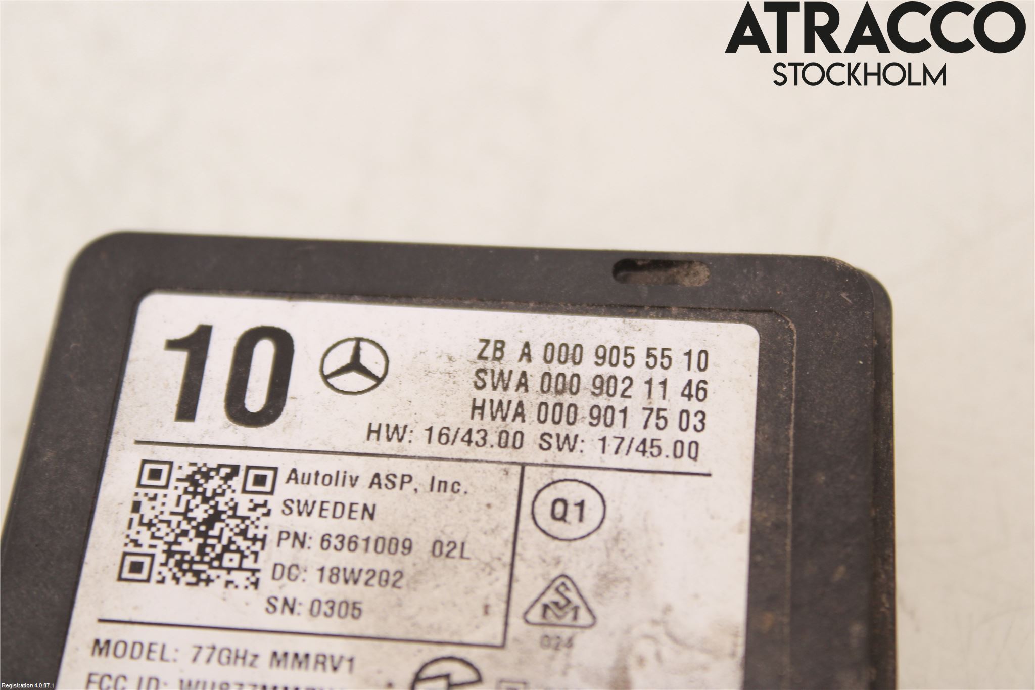 Mercedes-Benz MB S-KLASS (W222) 13-20 Sensor Kollisjonsbeskyttelse
