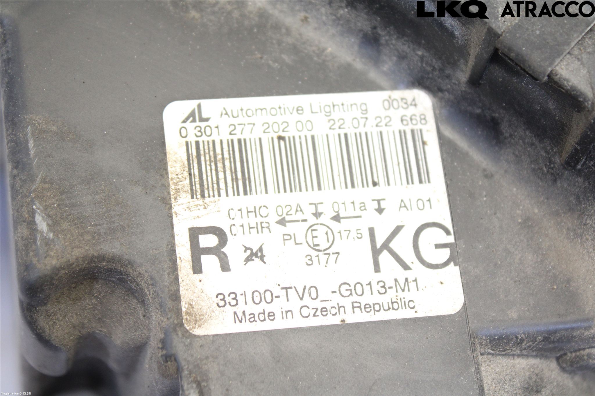 Honda CIVIC 12-16 Frontlykt Høyre
