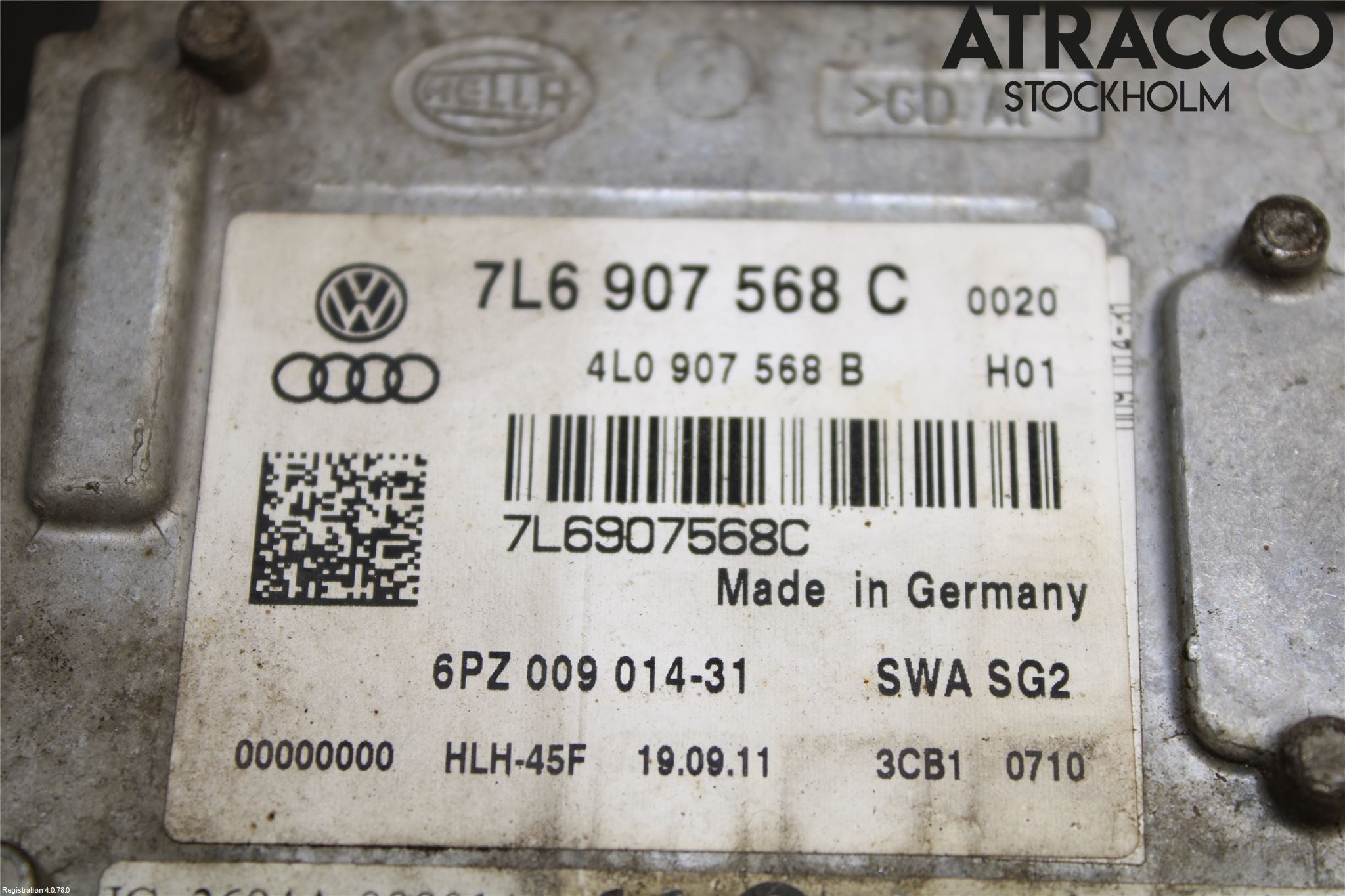 Volkswagen VW PHAETON Sensor Kollisjonsbeskyttelse