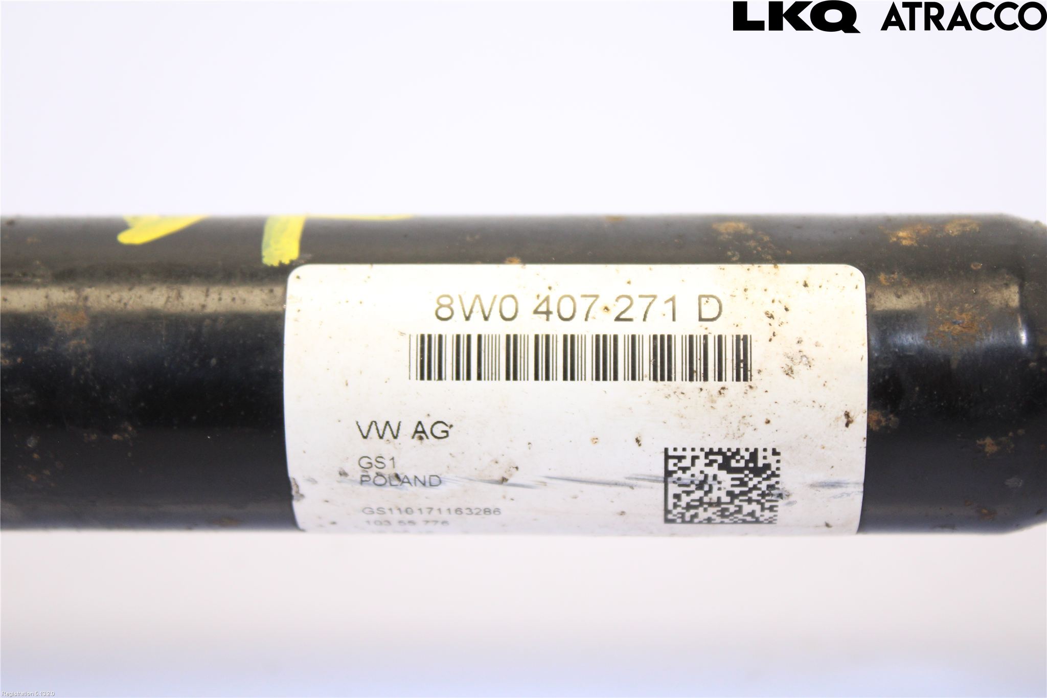 Audi A4/S4 B9 16-19 Drivaksel Foran Kompl Venstre