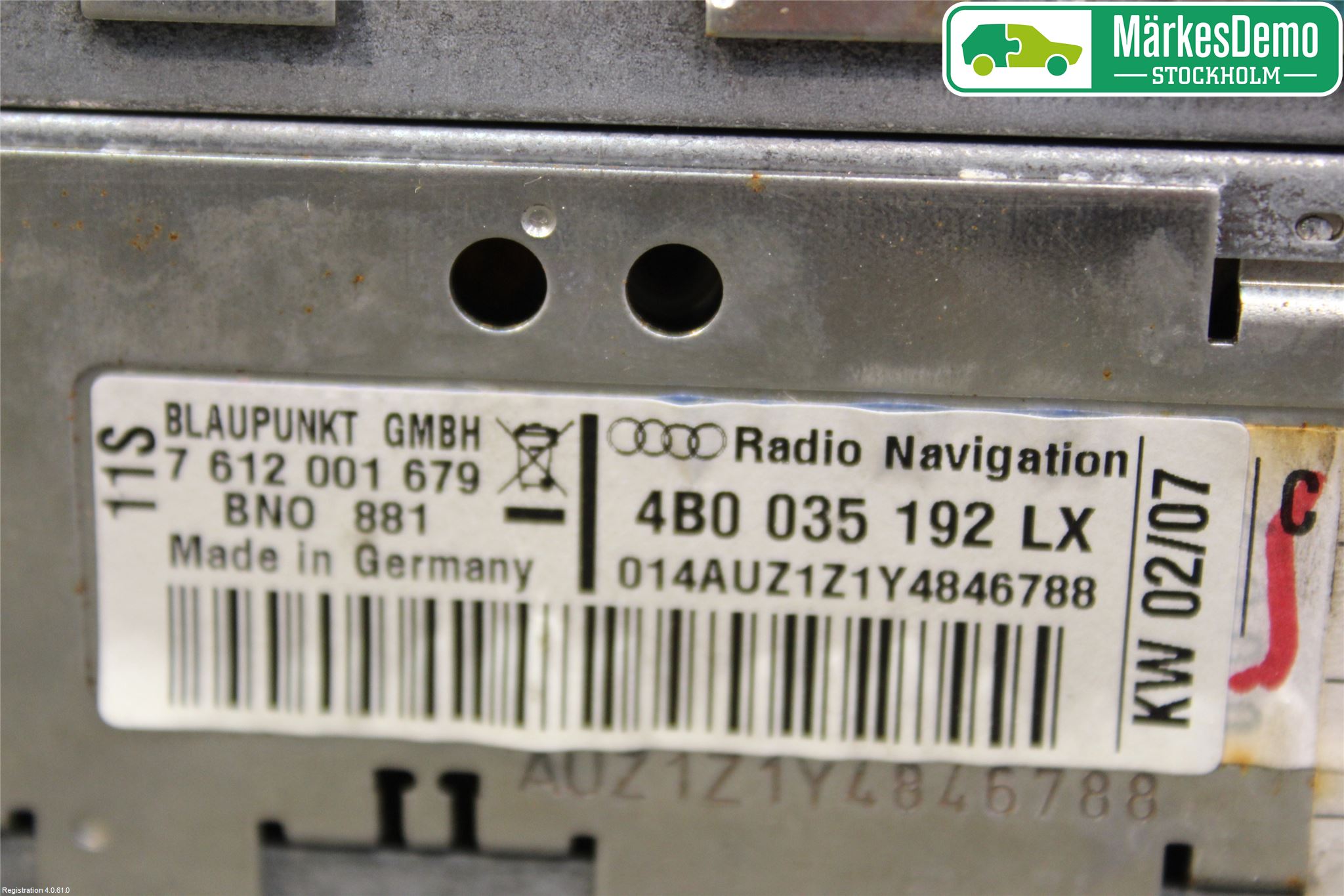 Audi A6/S6     97-05 Stereo Radio Med Cd