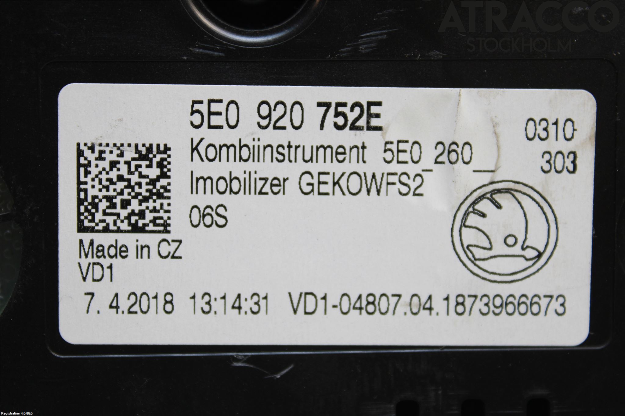 Skoda OCTAVIA (5E) 13-20 Instr Kombinert