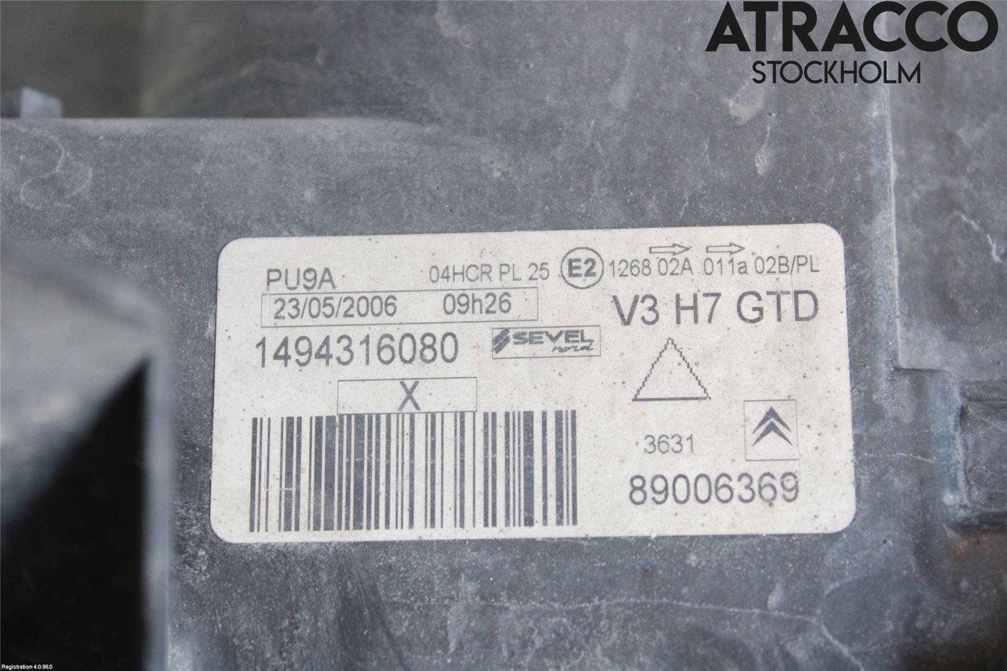 Citroen C8 Frontlykt Venstre