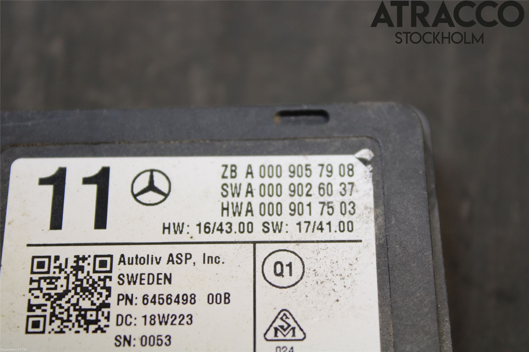 Mercedes-Benz MB E-KLASS (W213) 16-23 Sensor Kollisjonsbeskyttelse