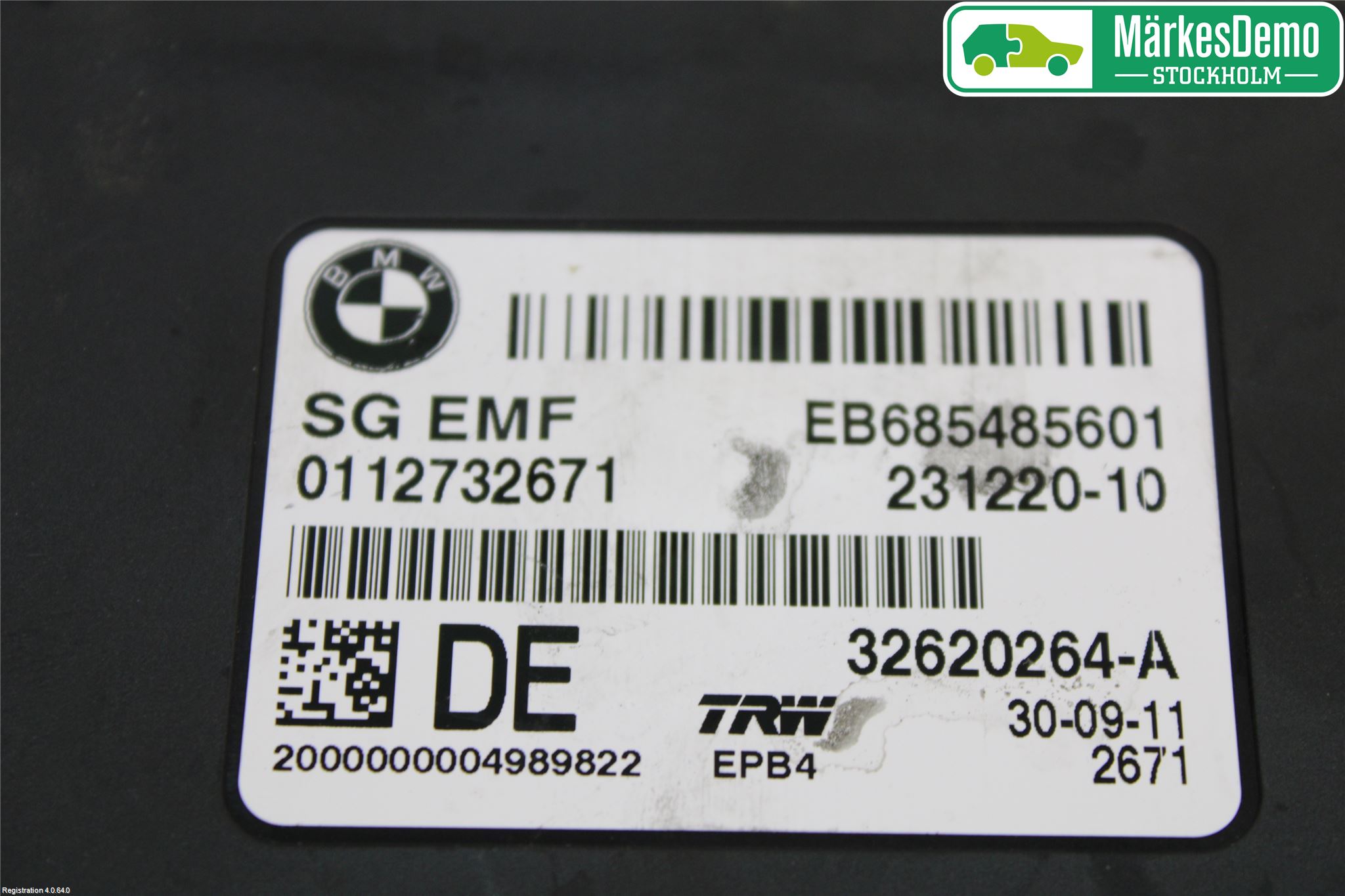 BMW 6 F12/F13 10-18 Styreenhet Parkbrems