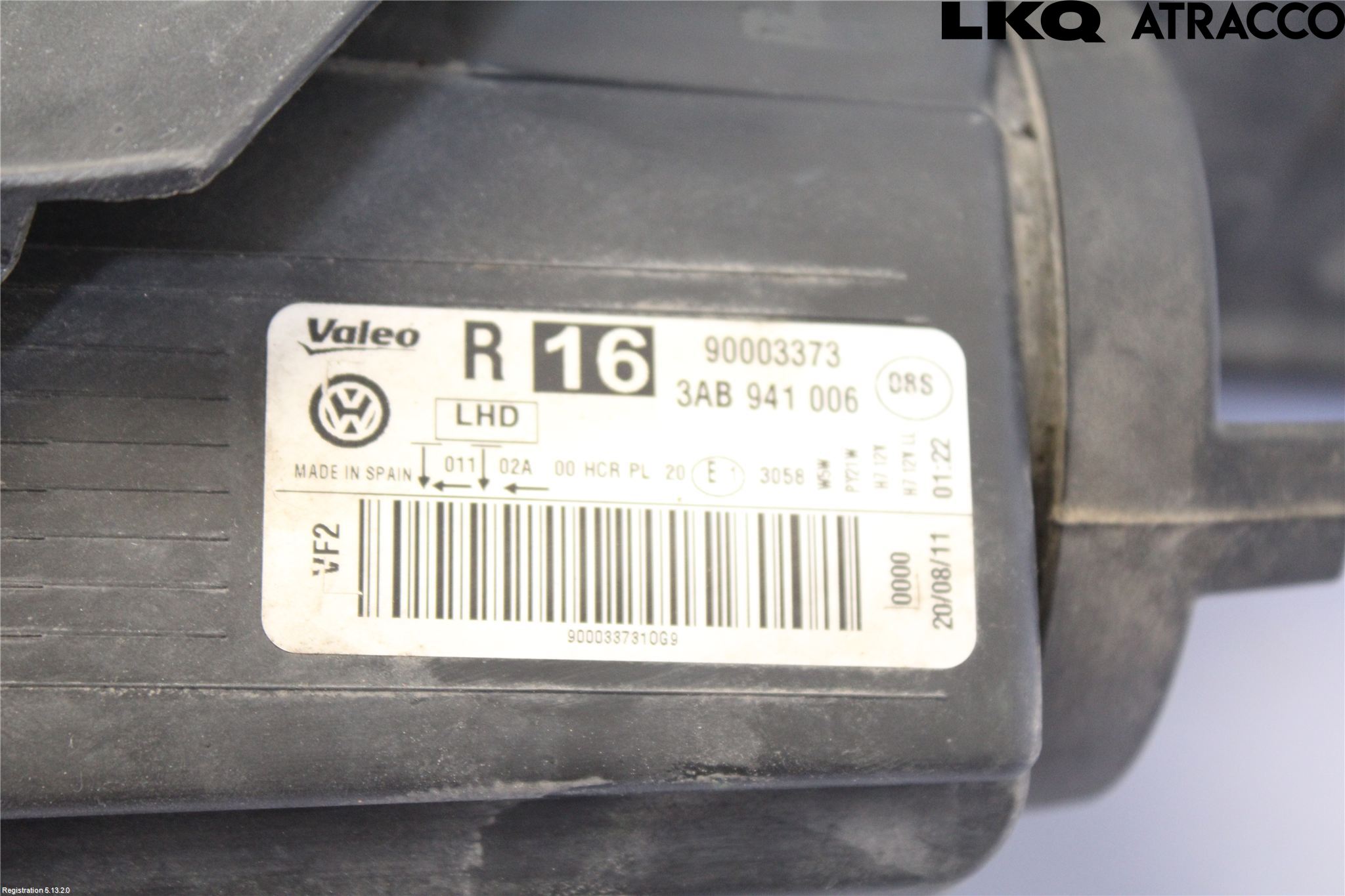 Volkswagen VW PASSAT 05-11 Frontlykt Høyre