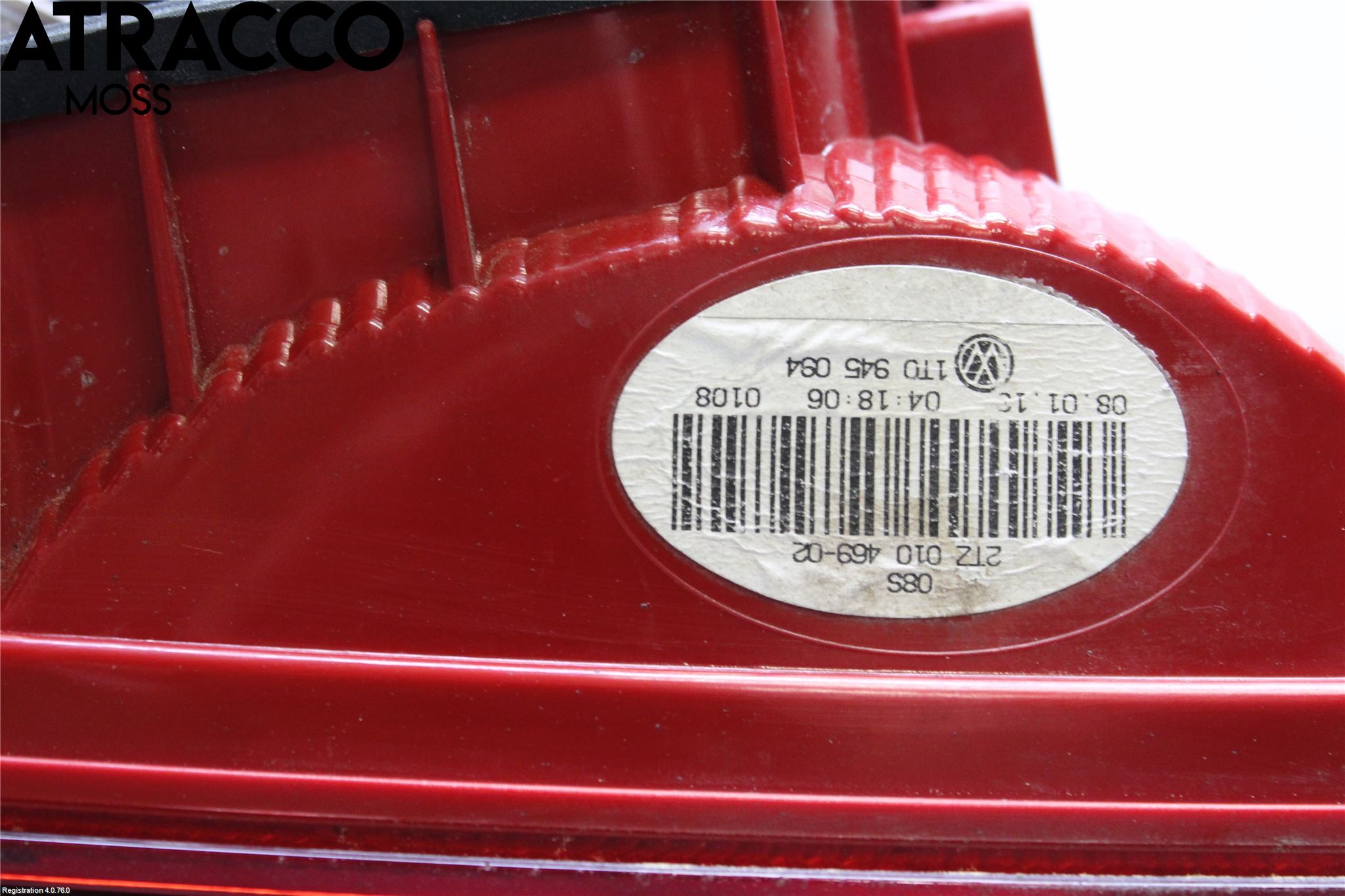 Volkswagen VW TOURAN 10-15 Baklykt Høyre  På Luke(Indre)