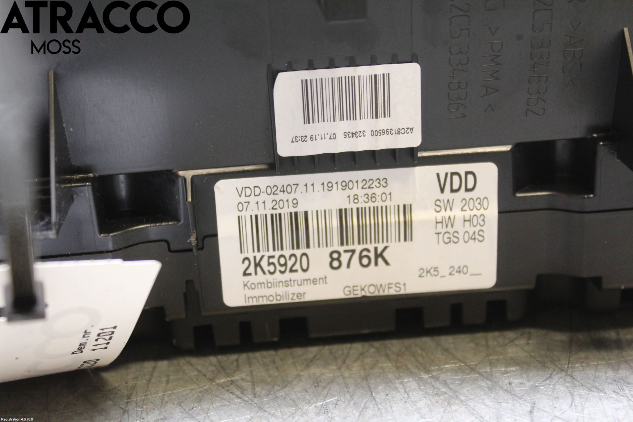 Volkswagen VW CADDY 16-20 Instr Kombinert