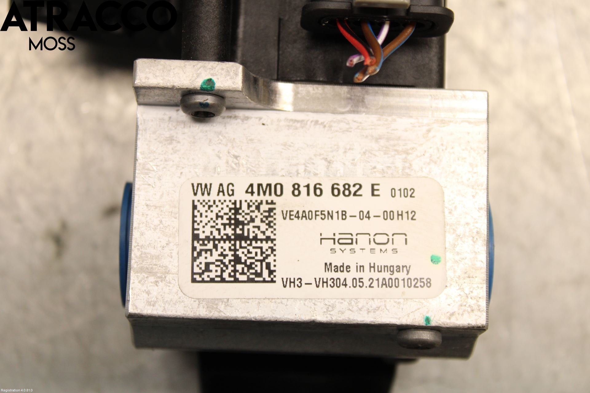 Porsche TAYCAN 20- Varmeventil