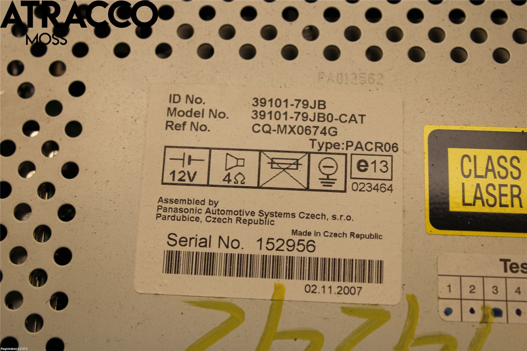 Suzuki SX4 06-09 Stereo Radio Med Cd