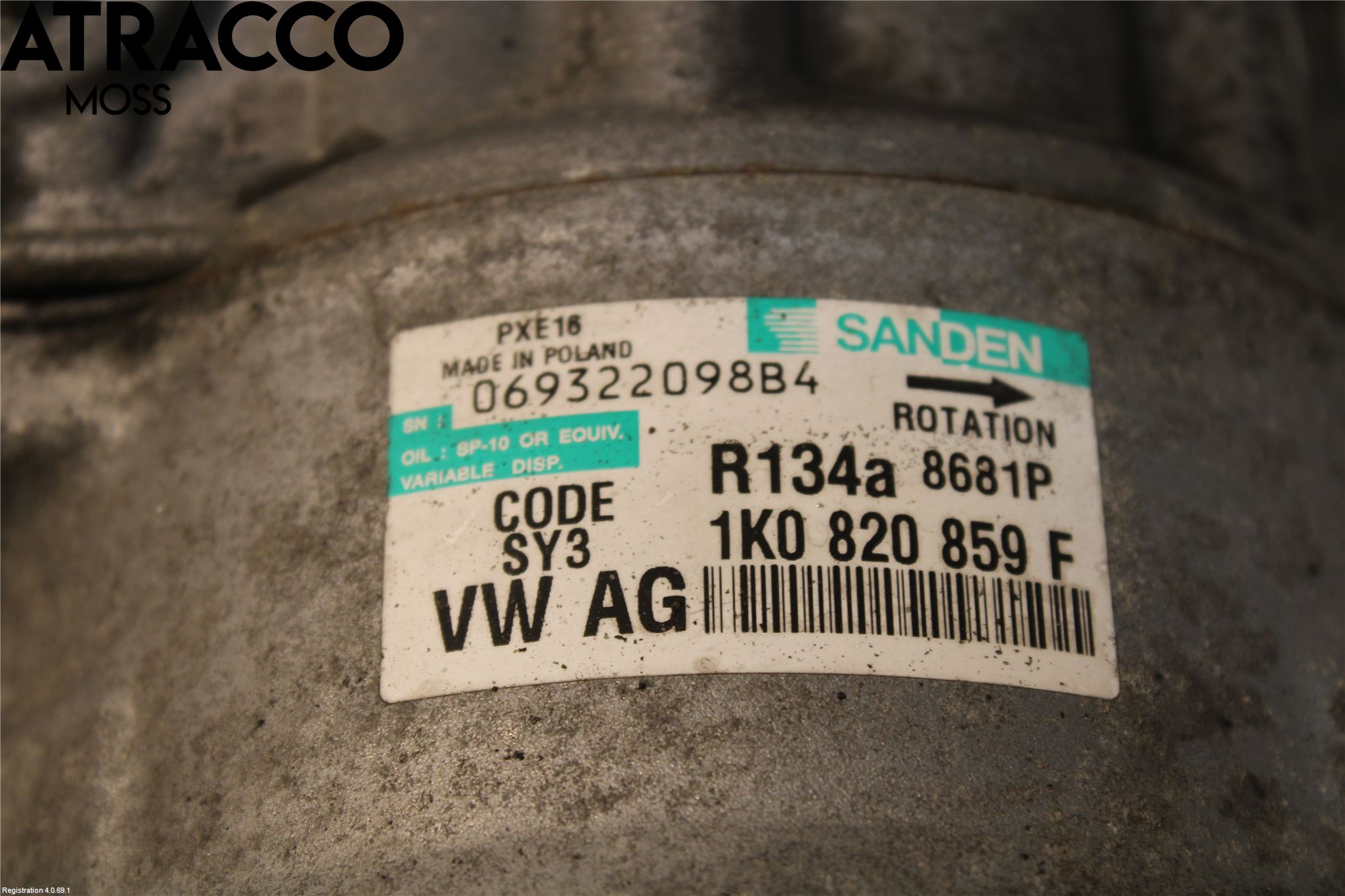 Skoda OCTAVIA (1Z) 05-13 Varme Ac Kompressor