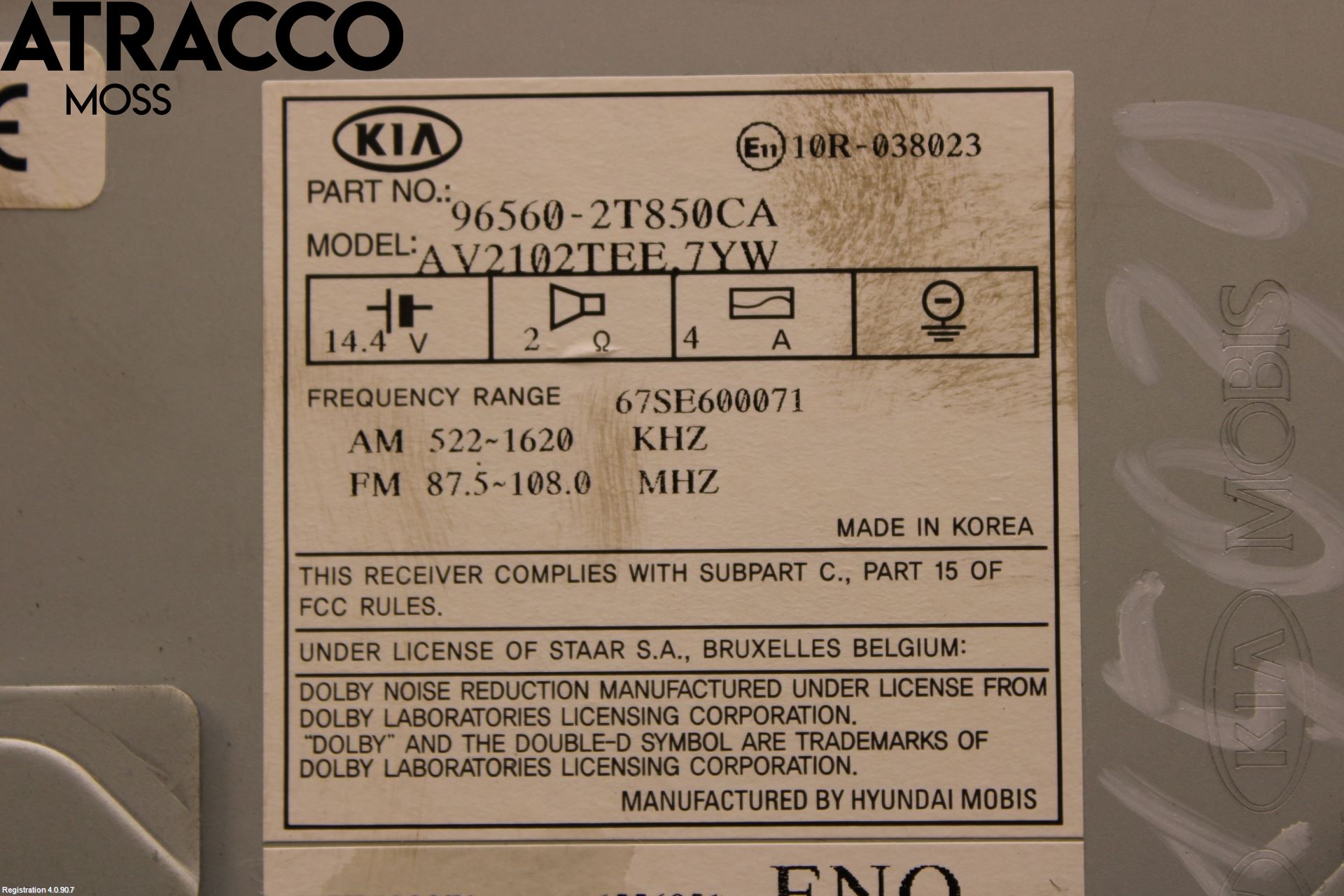 Kia OPTIMA 00-15 Stereo Radio Med Cd